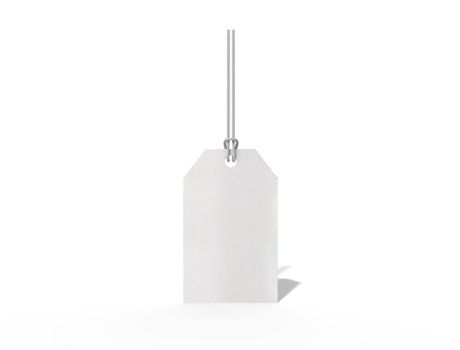 Shirt tag — White paperboard