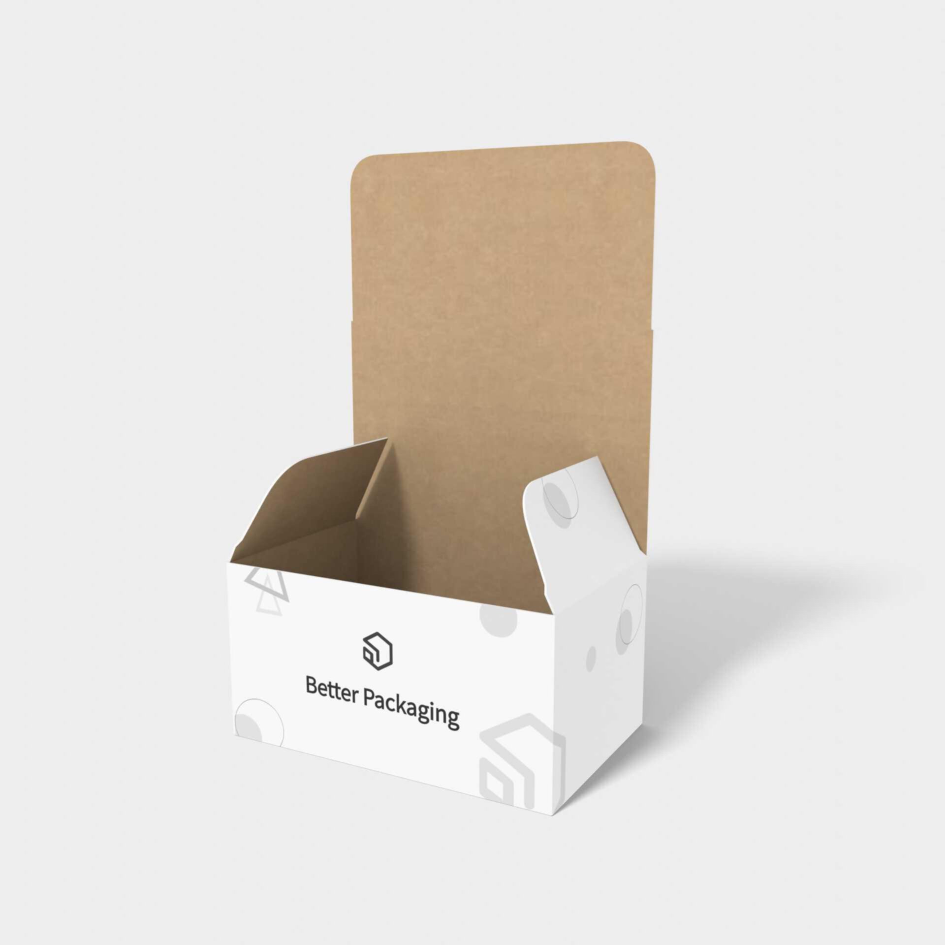 Display boxes/stands auto lock bottom lock inserts — F-flute corrugated board