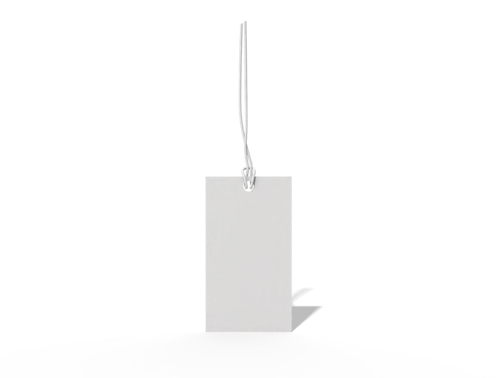 Rectangle clothing tag — White paperboard