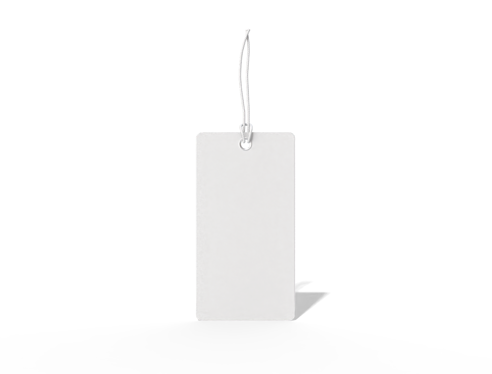 Clothing tag — White paperboard
