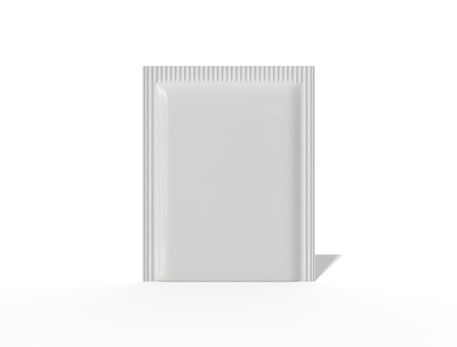 6 × 8 three-side seal tea sachet — Glossy plastic