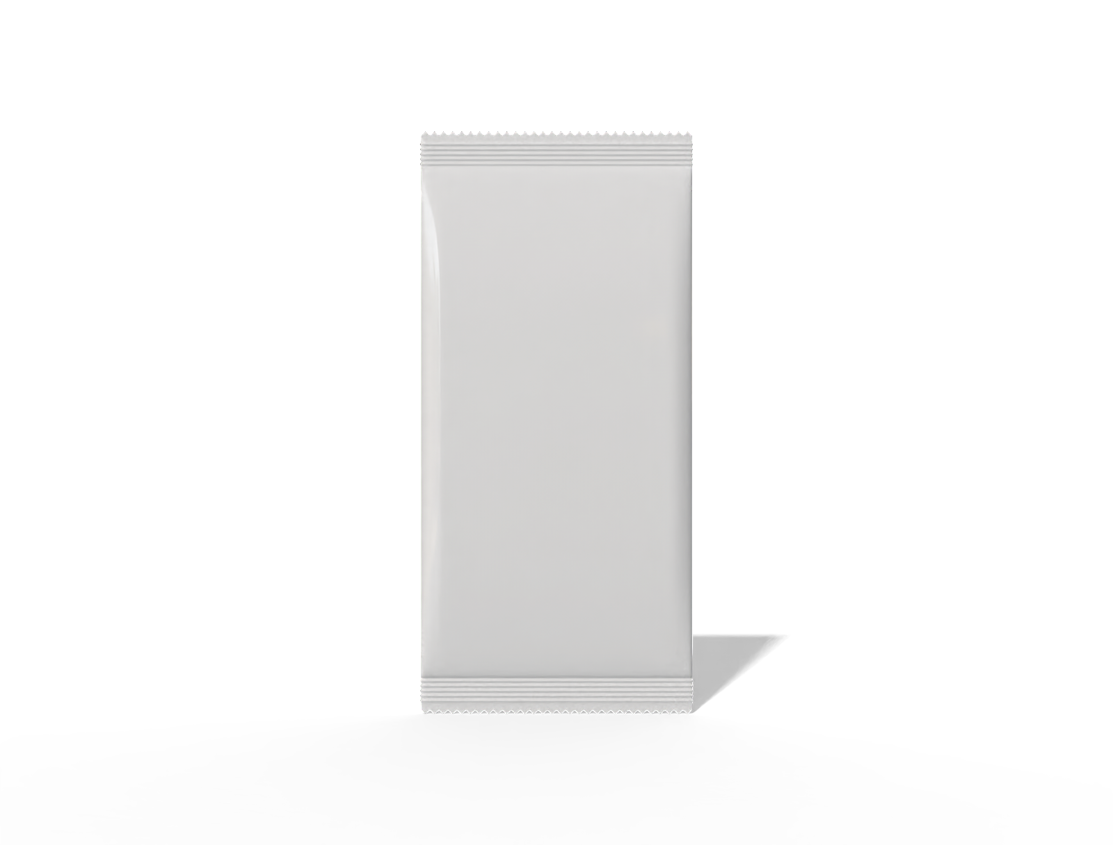 5 × 10 back-seal food sachet — Glossy plastic