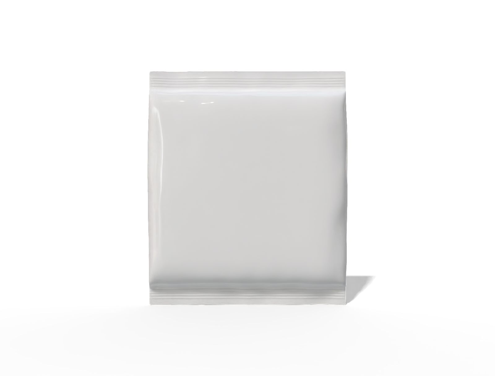 14 × 3 × 17 back-seal food sachet — Glossy plastic