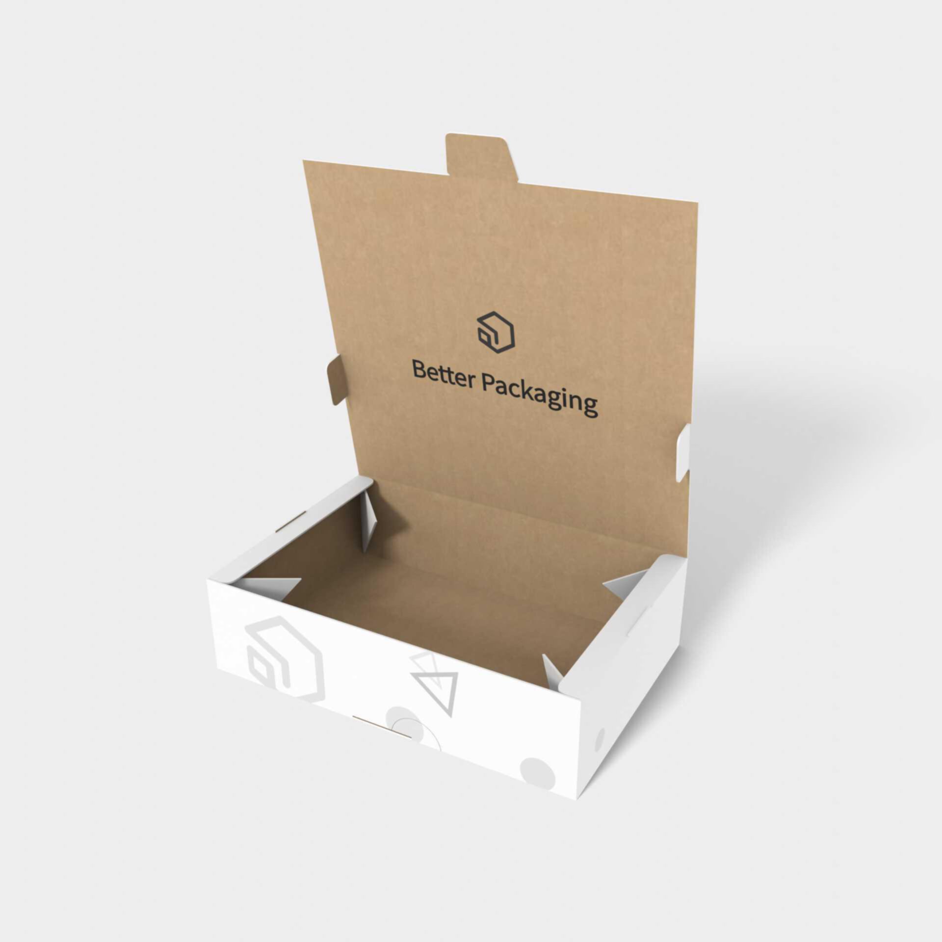 Flip top boxes angled double snap locks — Corrugated board