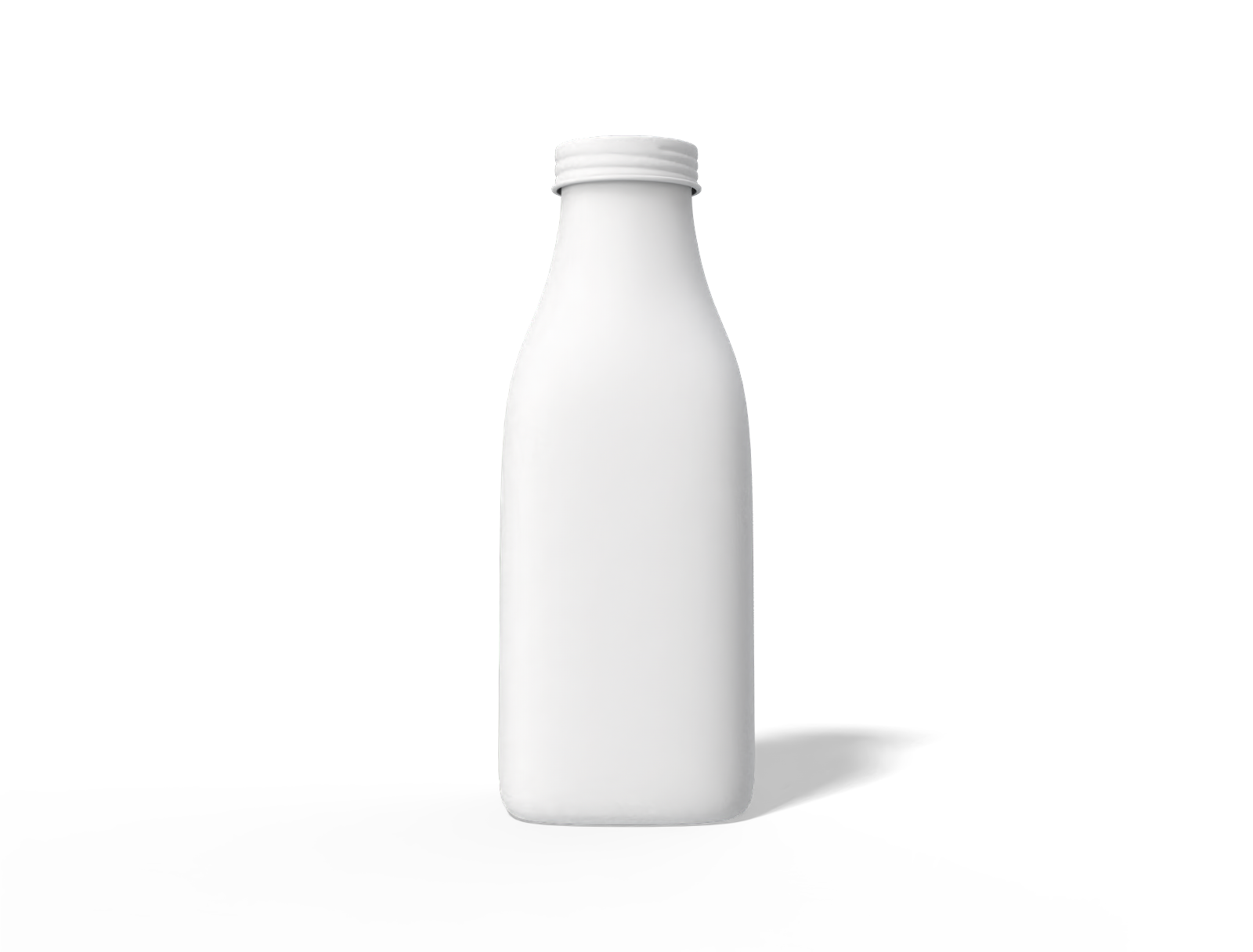450 ml glass milk bottle — Glossy glass