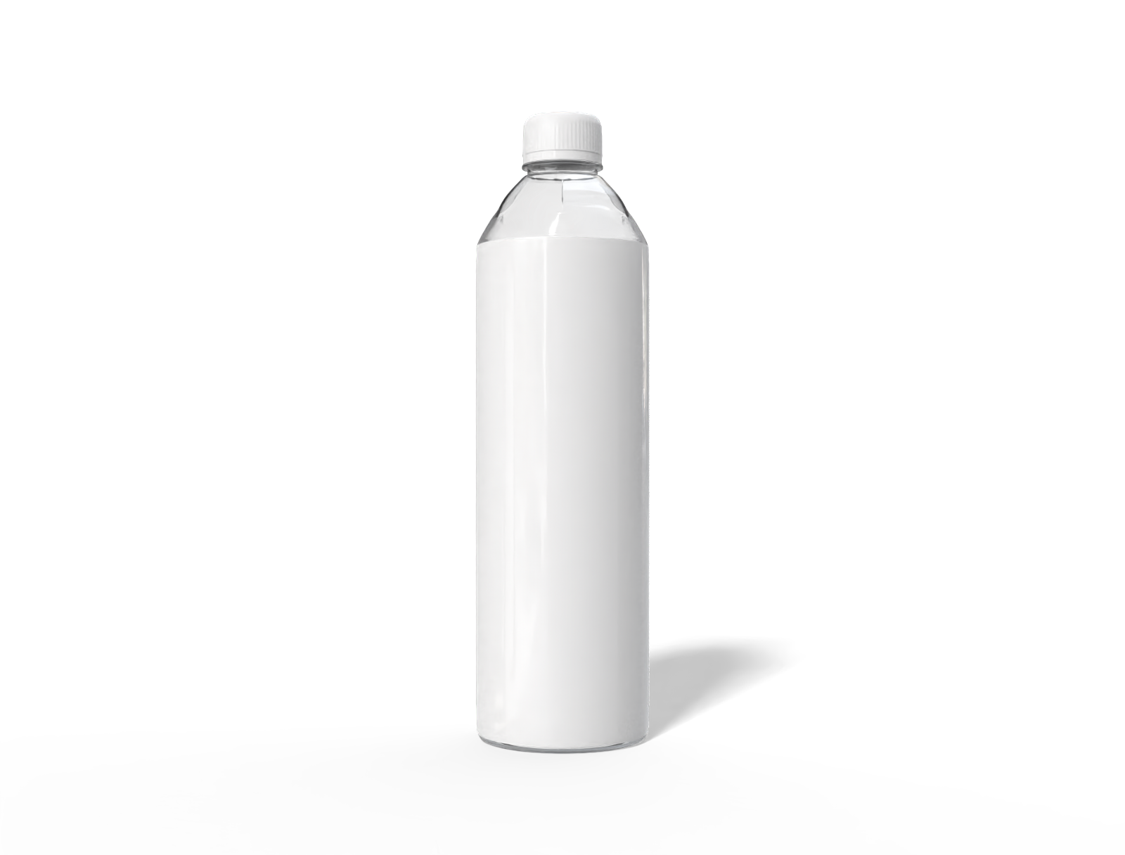 Water bottle — Clear glossy plastic