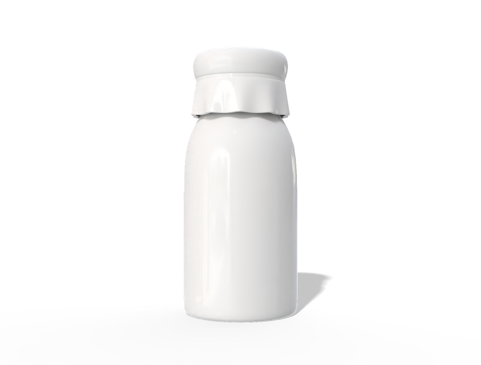 250 ml plastic milk bottle — Glossy plastic