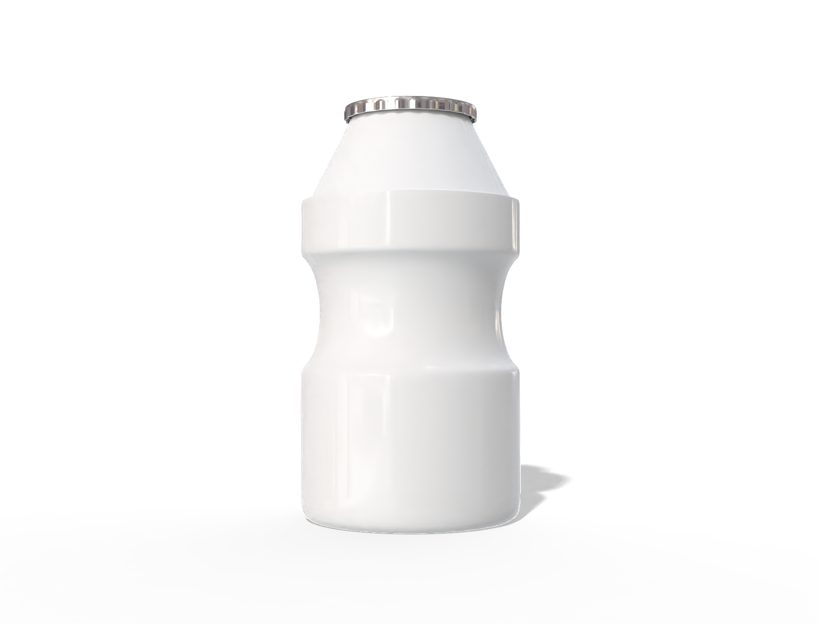 100 ml plastic milk bottle — Glossy plastic