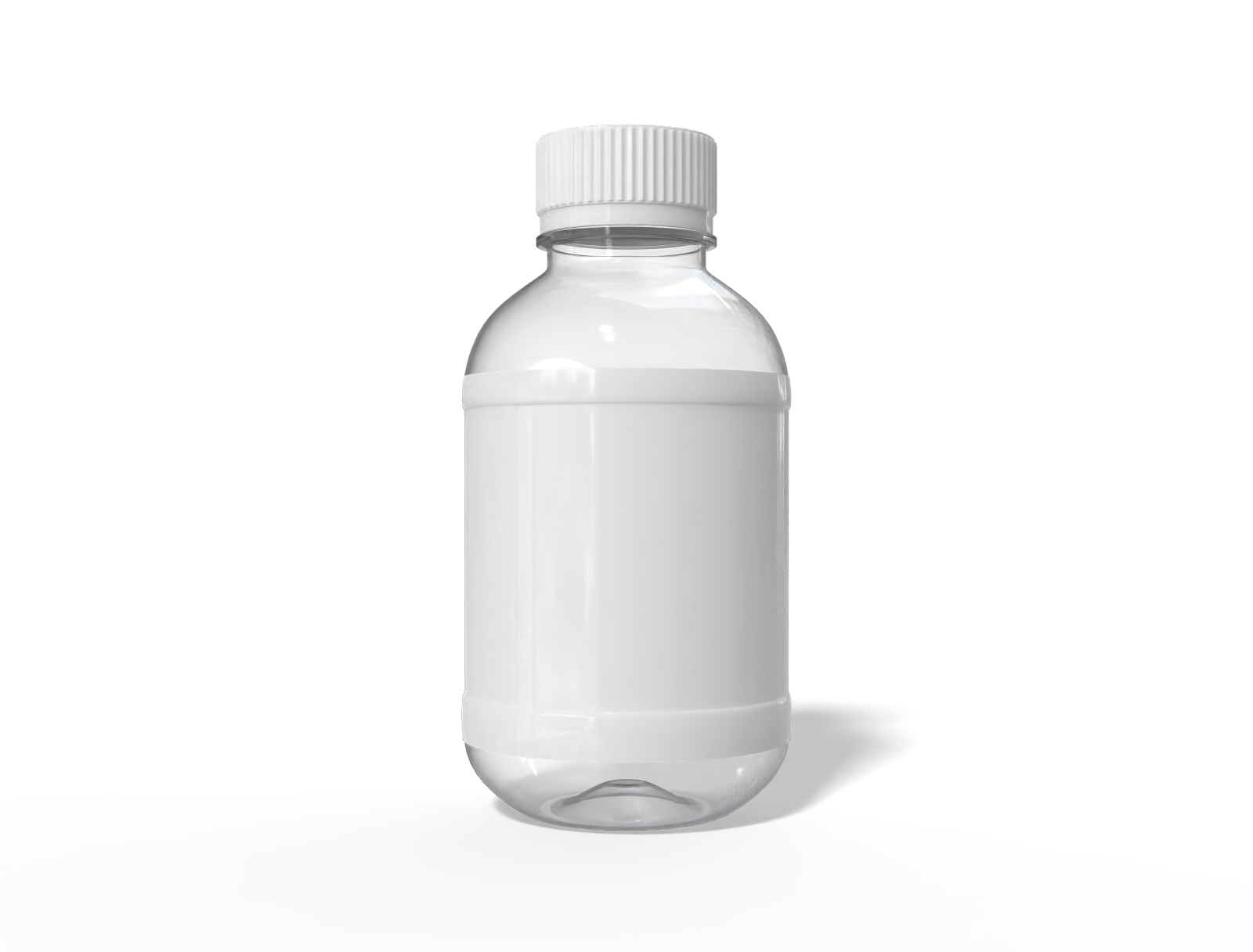 260 ml plastic coffee bottle — Clear glossy plastic