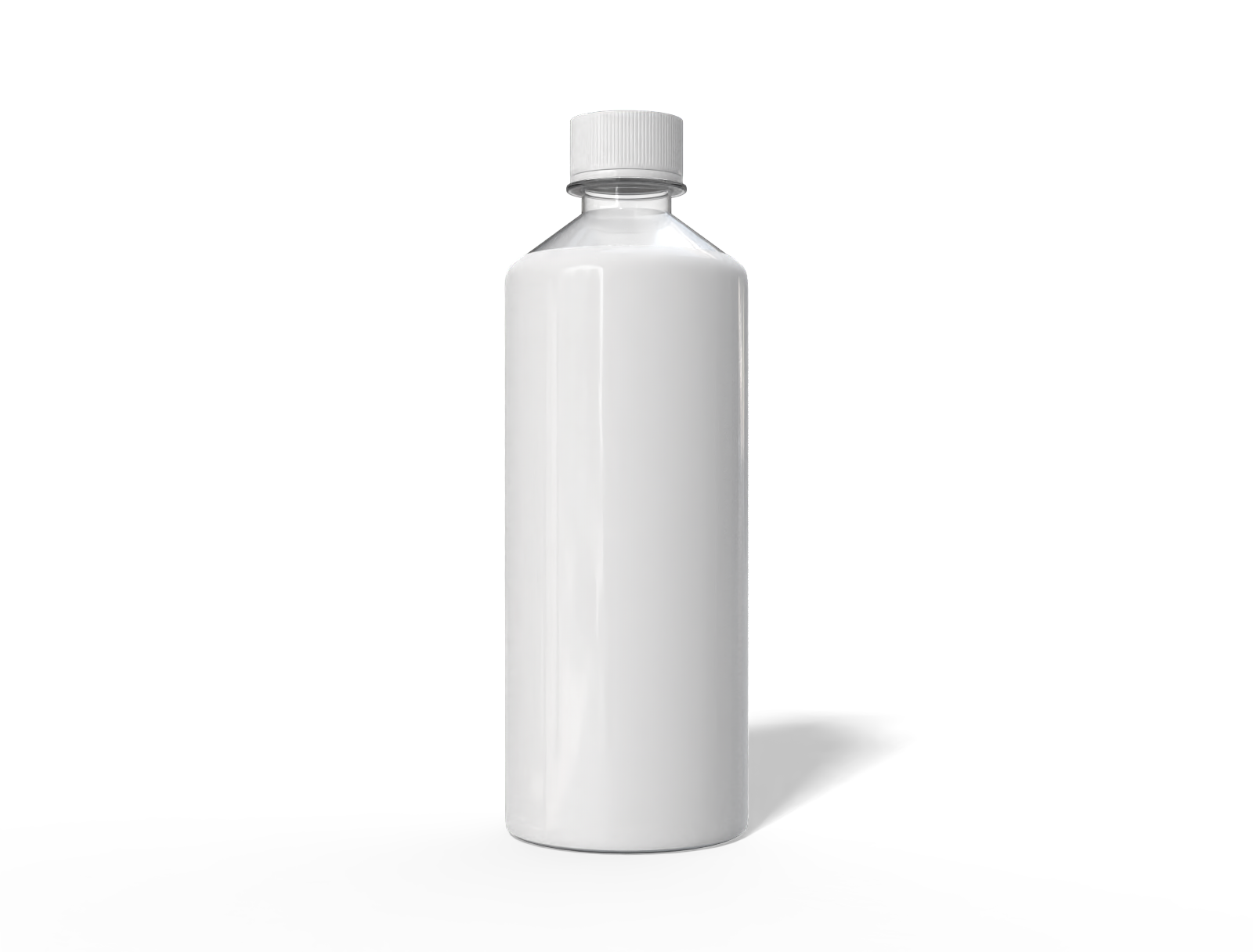 500 ml drink bottle — Clear glossy plastic