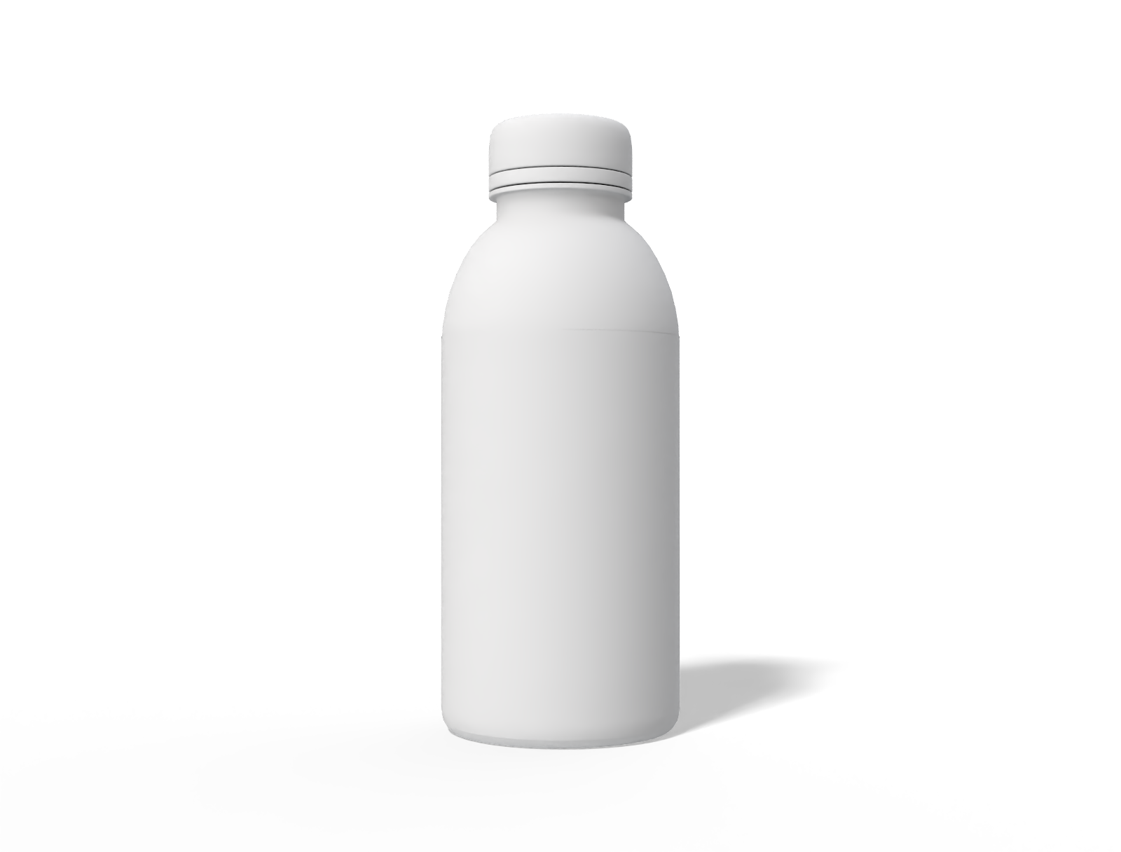 Plastic water bottle — Clear glossy plastic