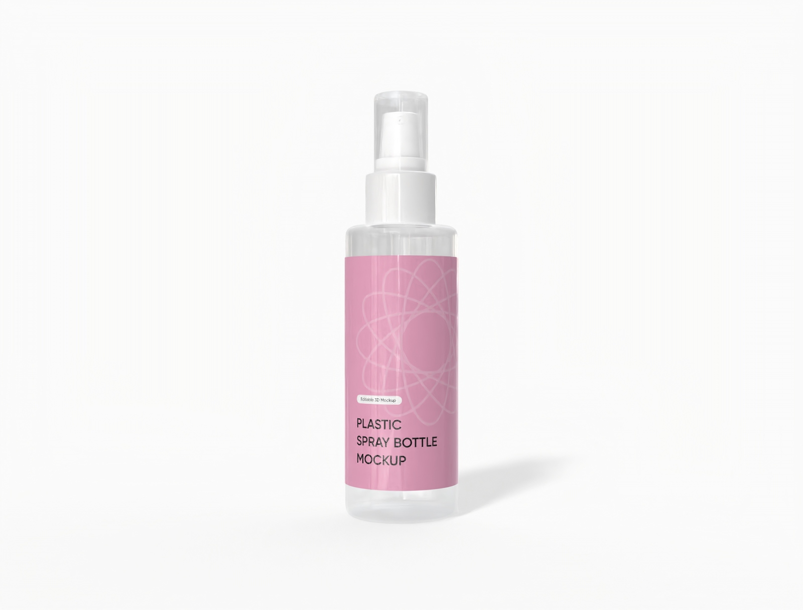 100 ml spray bottle packaging — Clear glossy plastic