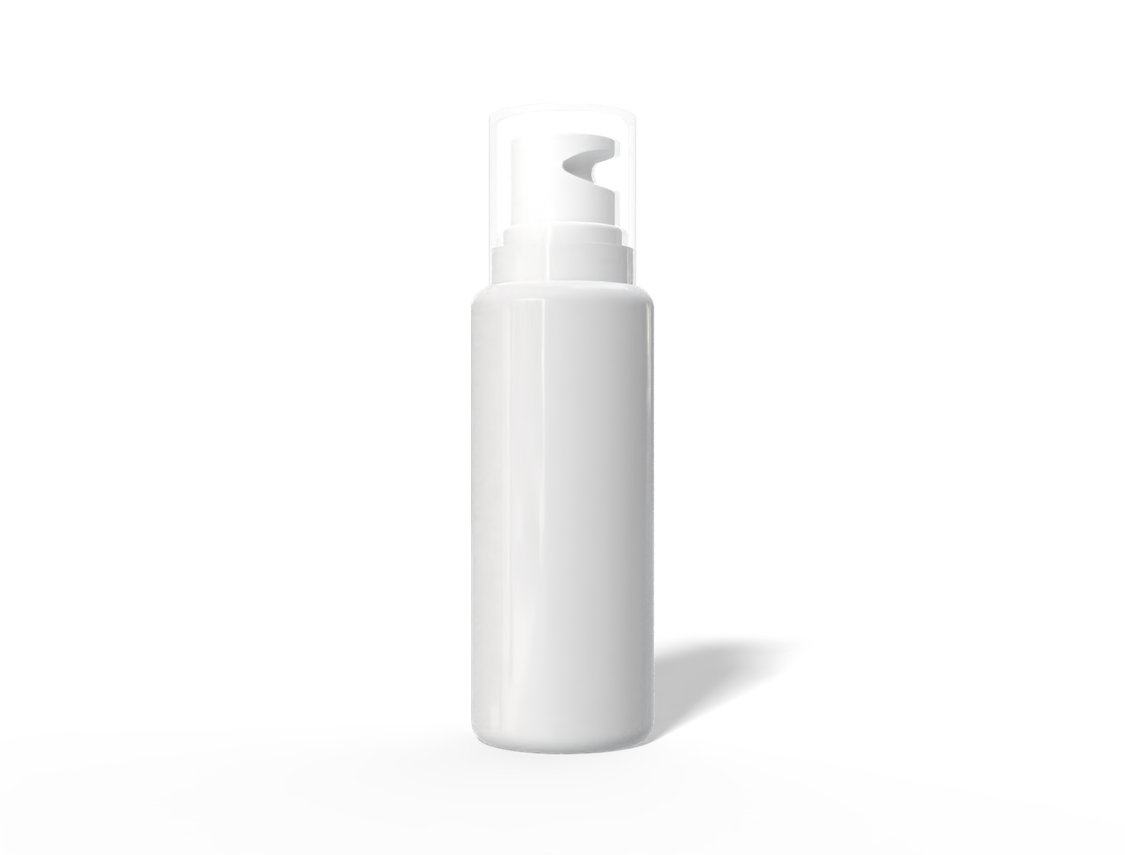 100 ml airless pump bottle — Glossy plastic