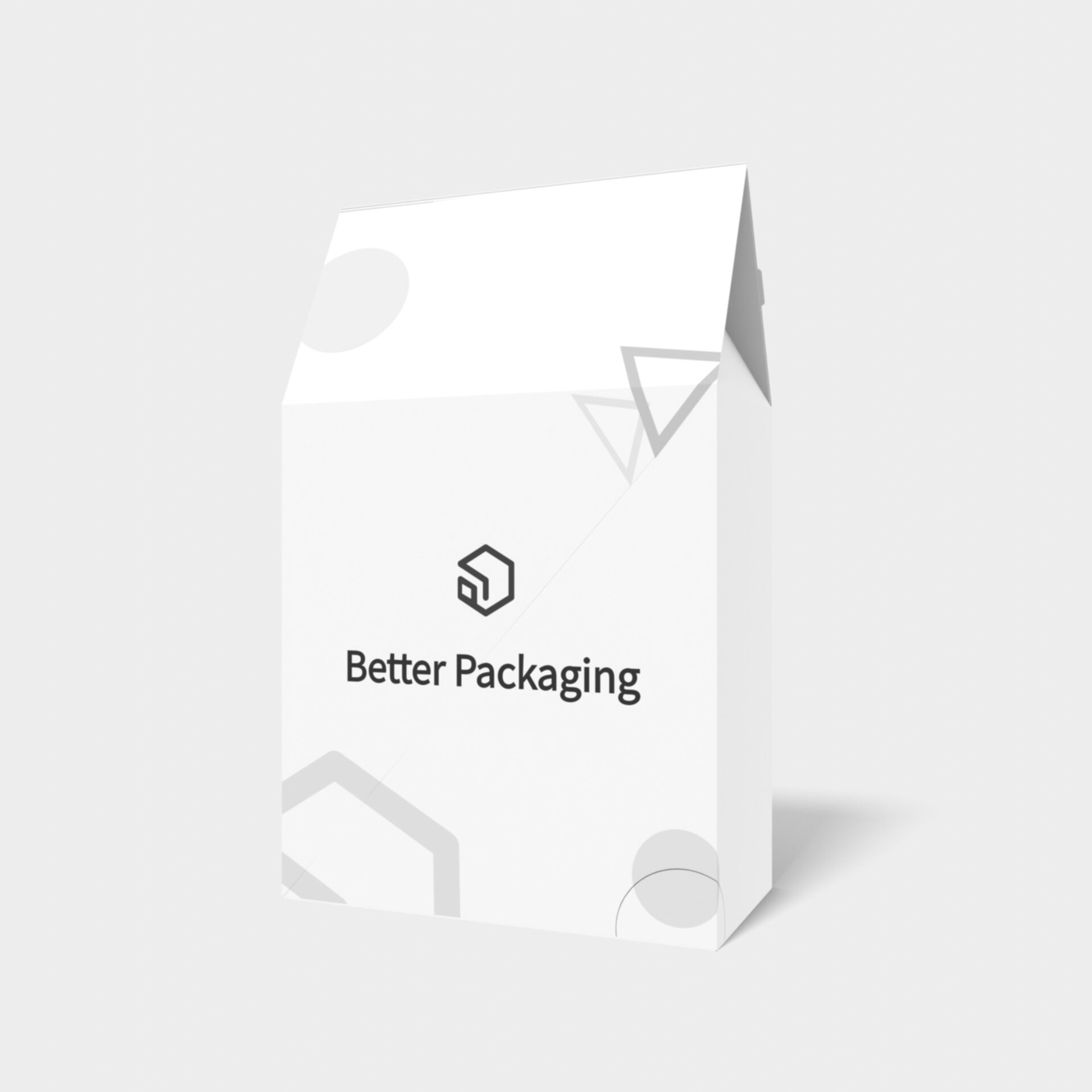 Tuck end box variations roof boxes zipper — White paperboard