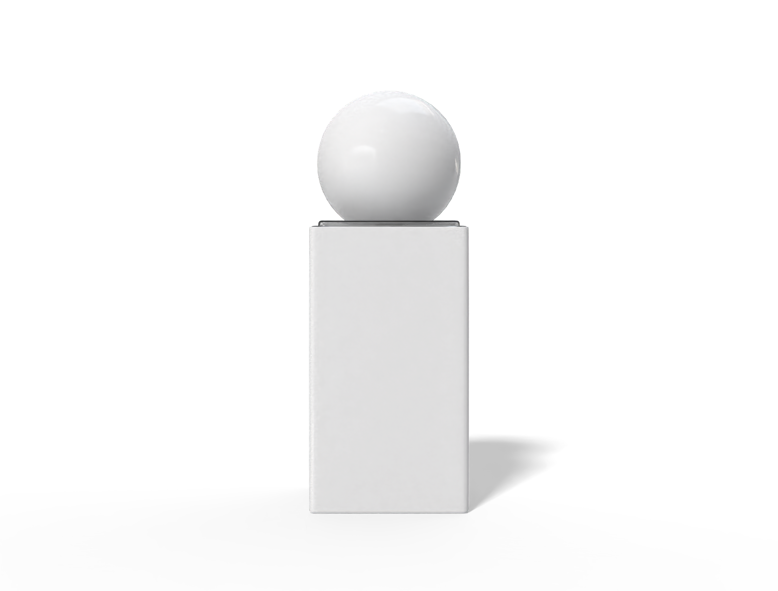 Square perfume bottle — Glossy glass