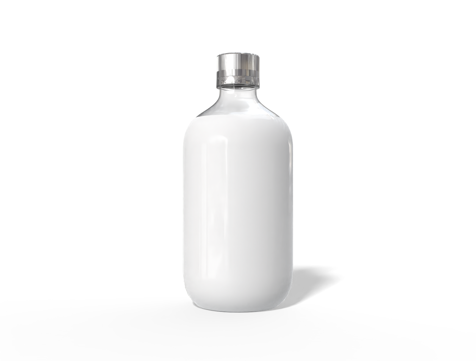 500 ml cosmetic bottle — Glossy glass