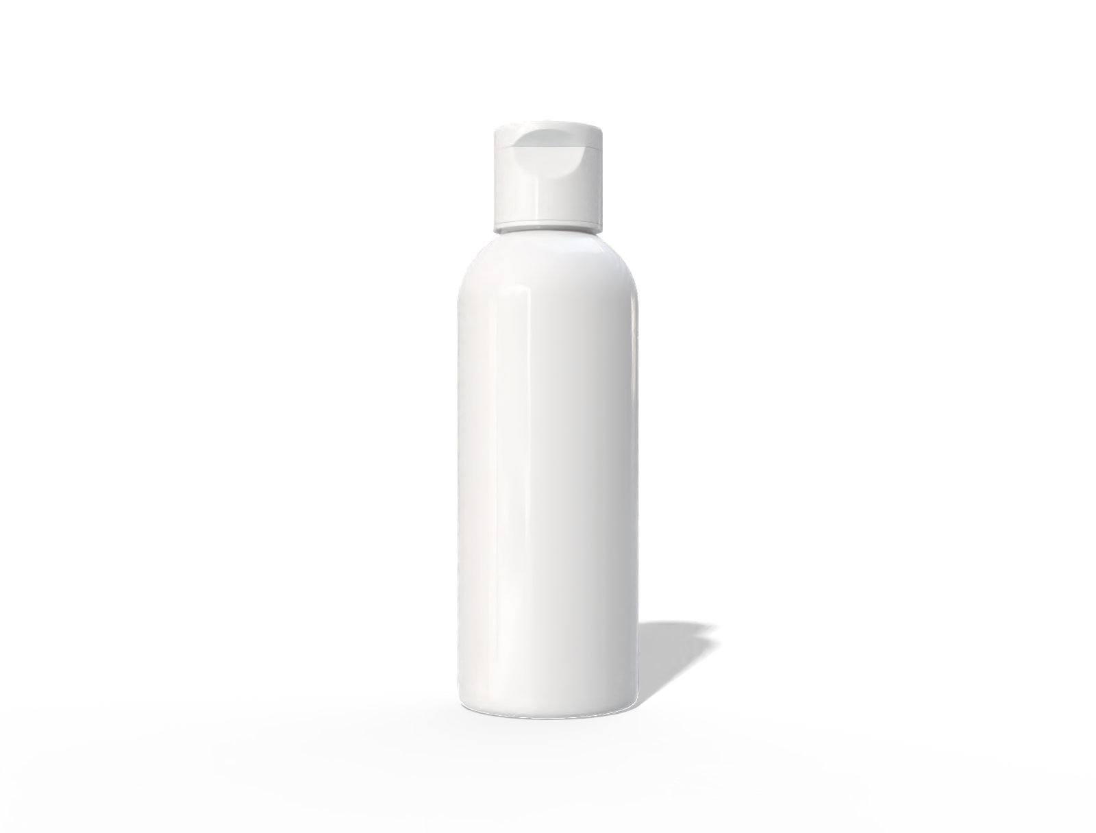 130 ml cosmetic bottle — Glossy plastic
