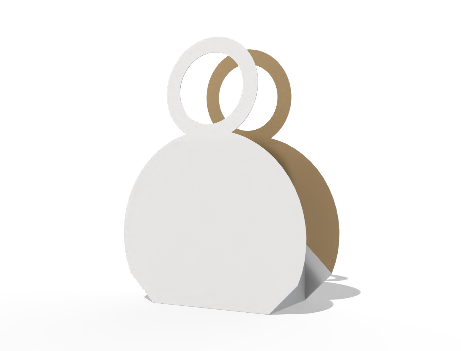 Tray boxes handles interlocking buckles — White paperboard
