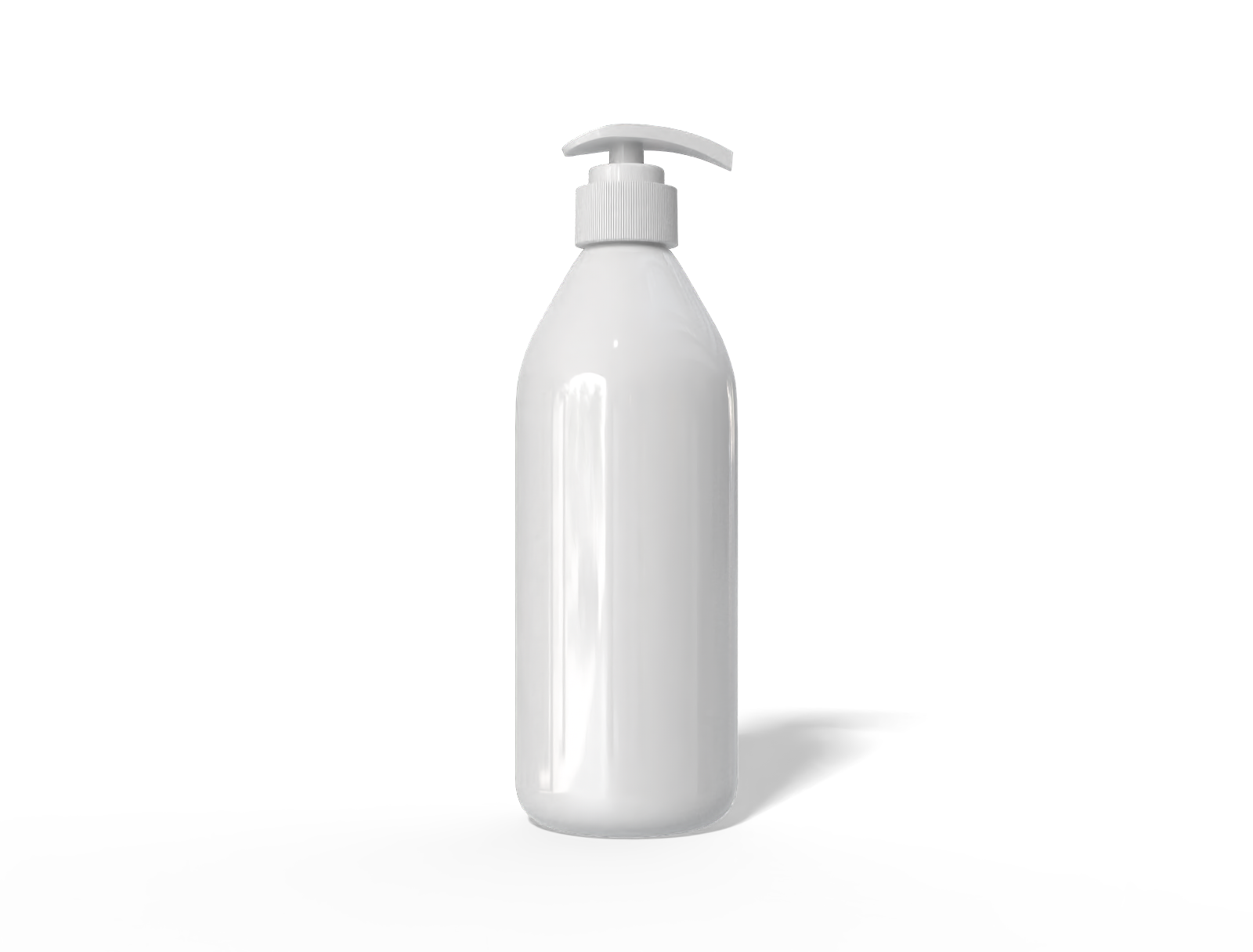 800 ml shampoo bottle — Glossy plastic