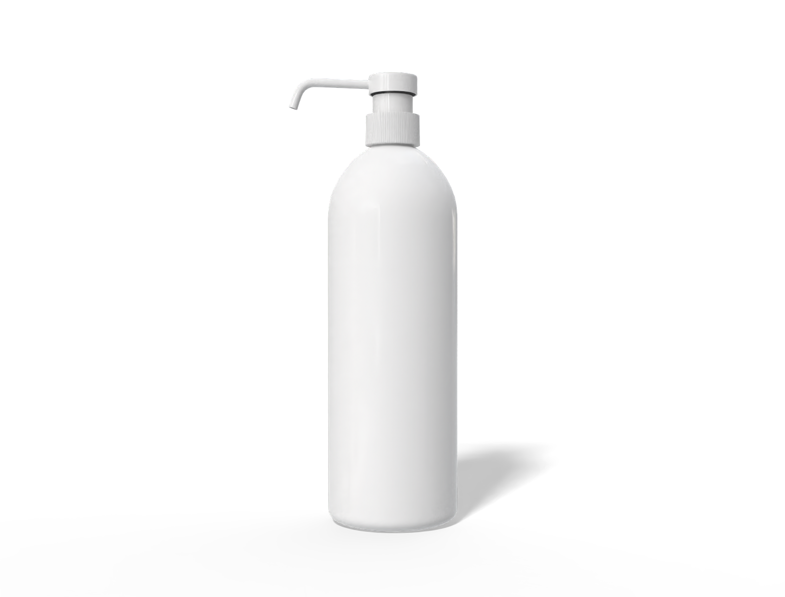 750 ml shampoo bottle — Glossy plastic