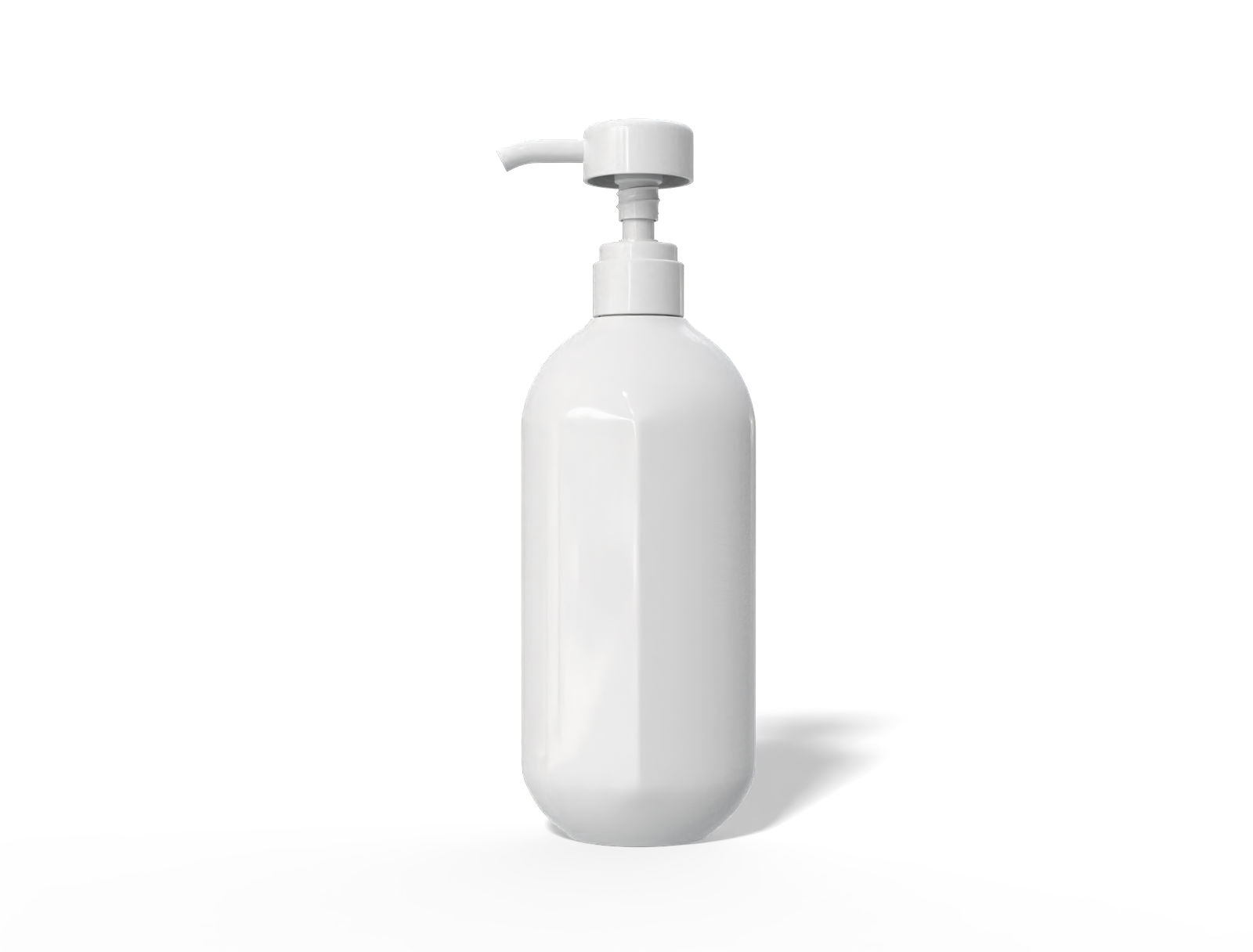 750 ml pump hair oil bottle — Glossy plastic