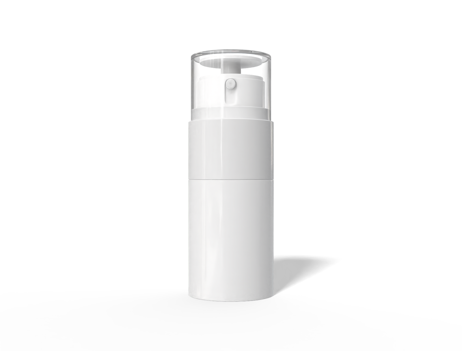 Plastic cosmetic pump bottle — Glossy plastic