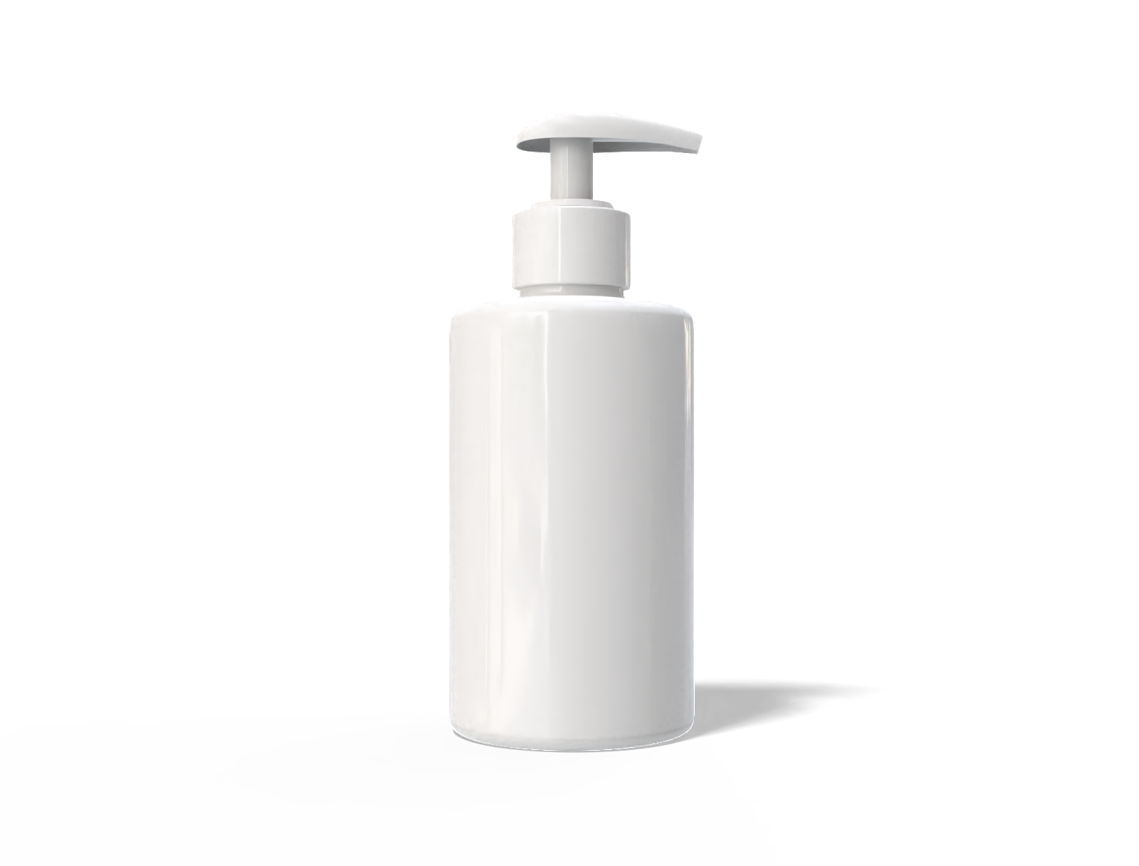 Plastic pump hair oil bottle — Glossy plastic