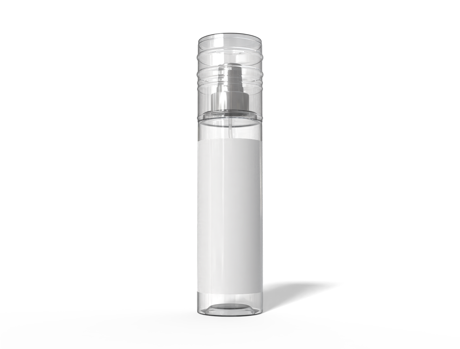 100 ml transparent spray sunscreen bottle — Glossy glass