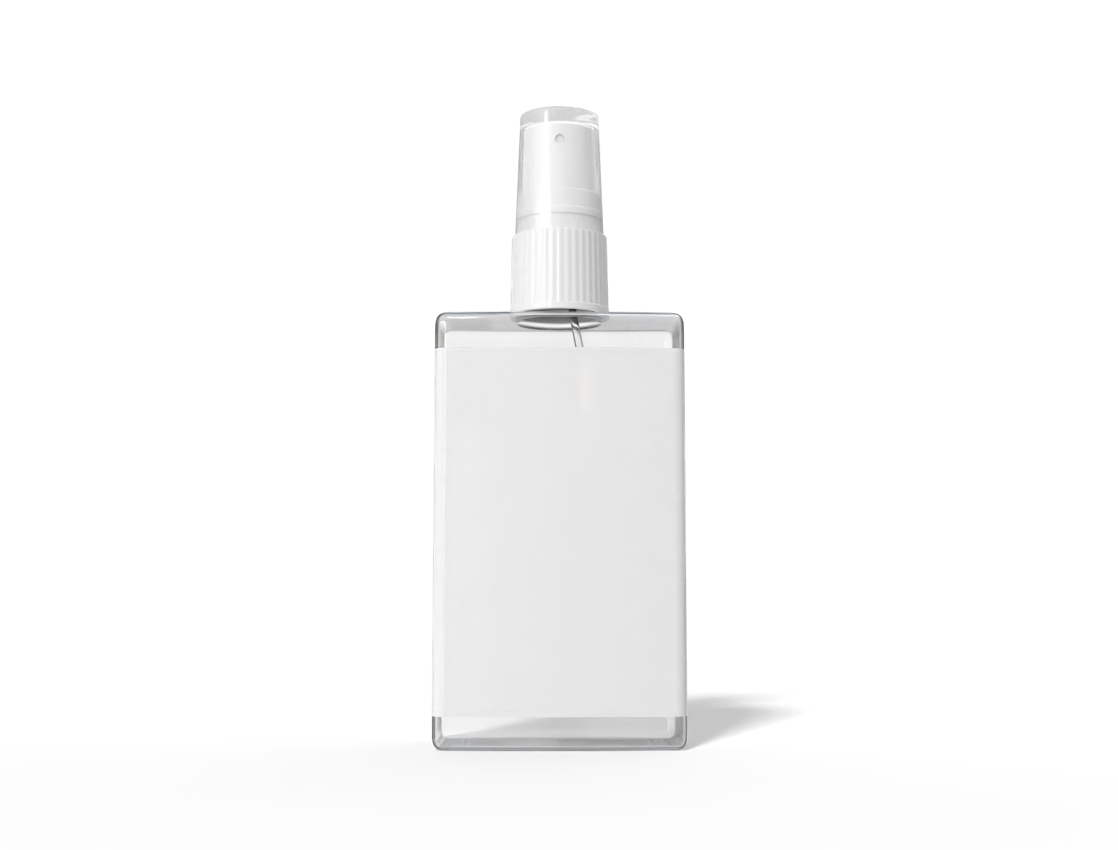 100 ml transparent sunscreen spray bottle — Clear glossy plastic