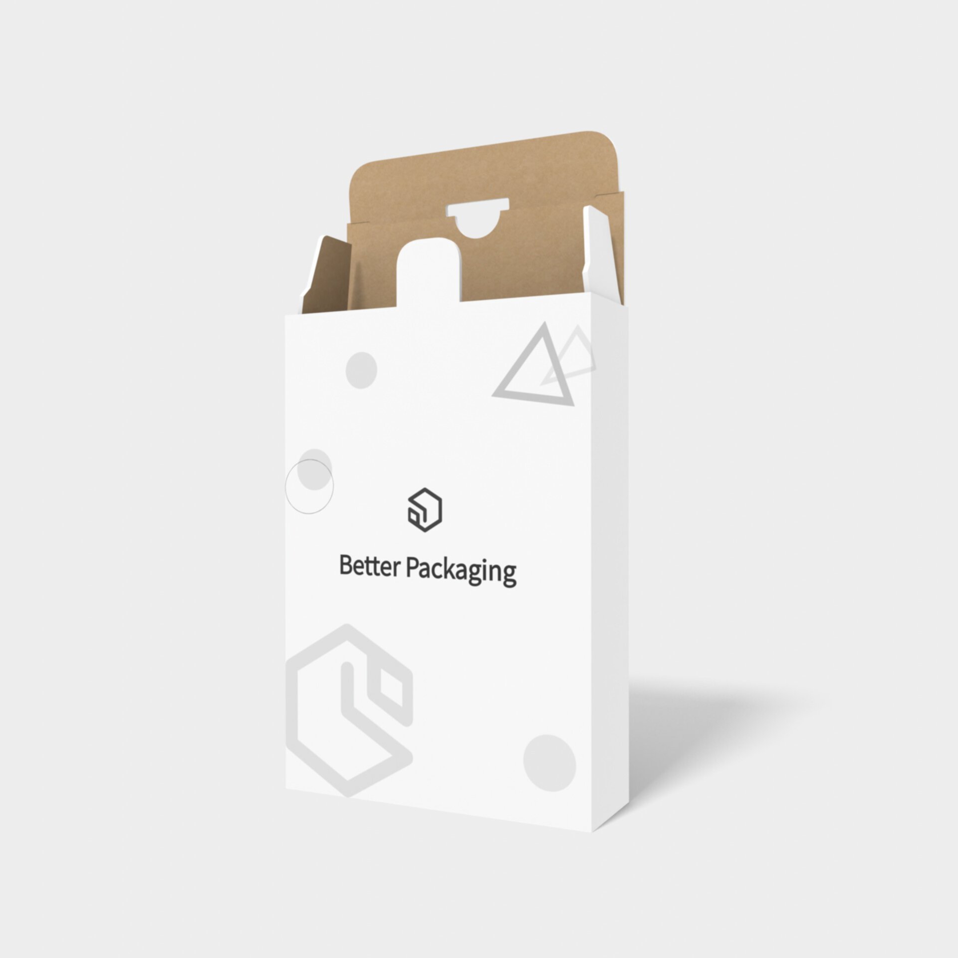 Tuck end box variations security buckles paper — White paperboard