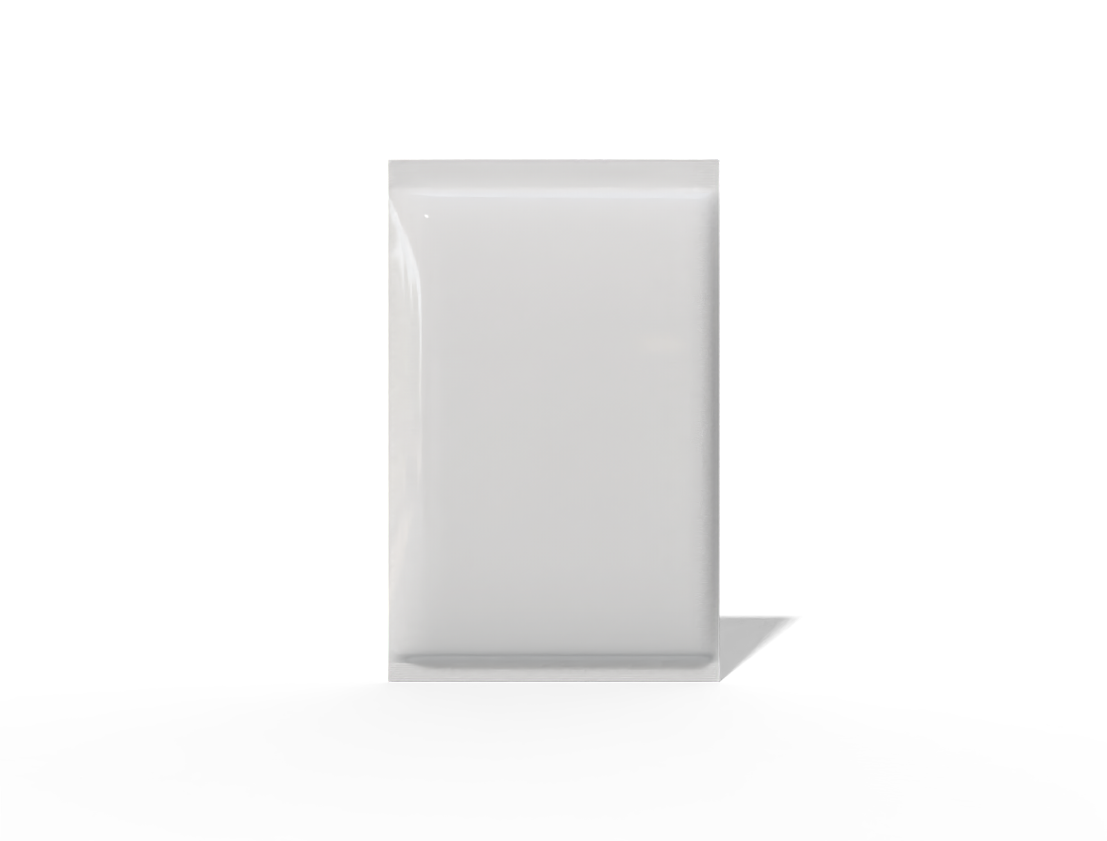 7 × 11 back-seal milk sachet — Glossy plastic