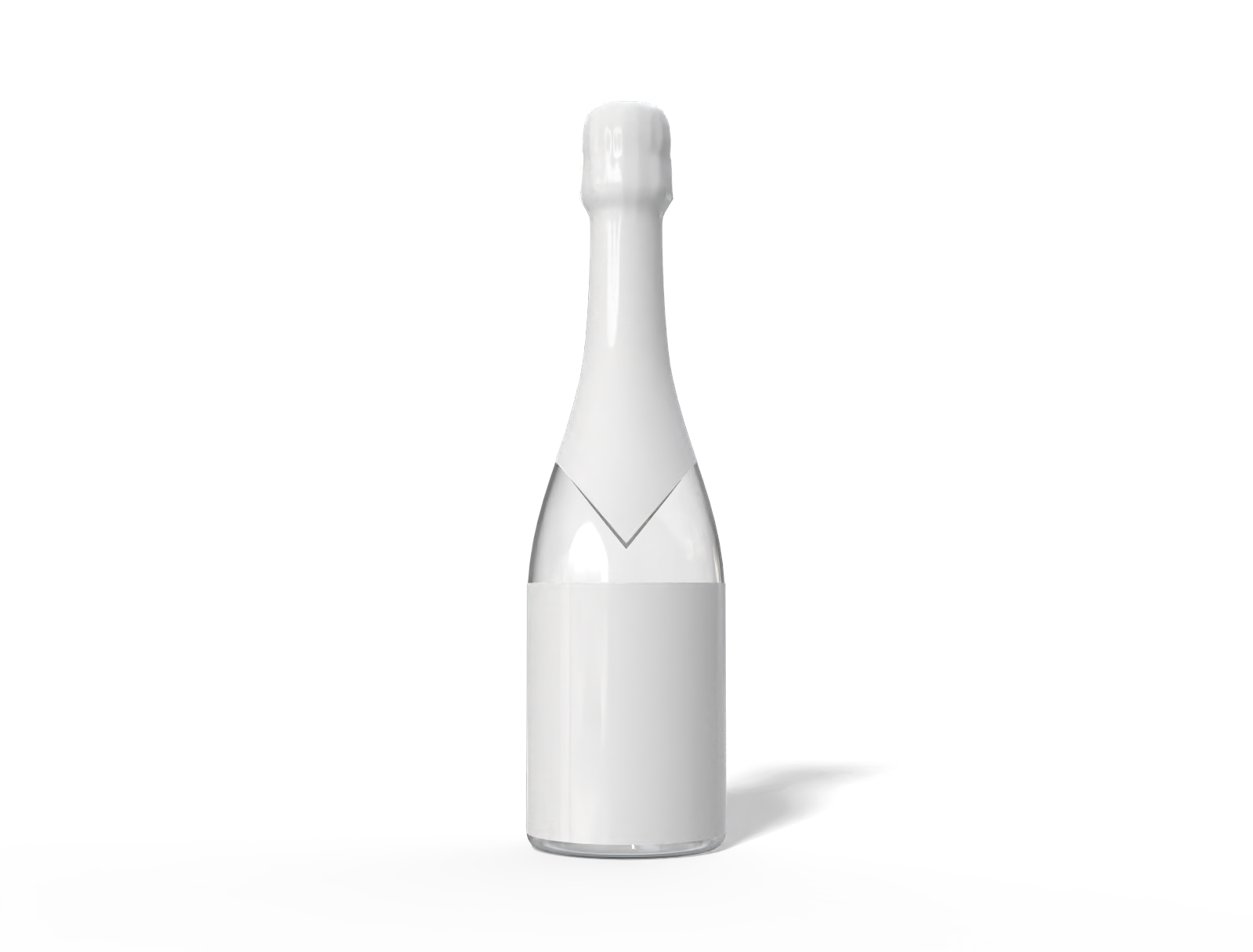 Champagne bottle — Glossy glass