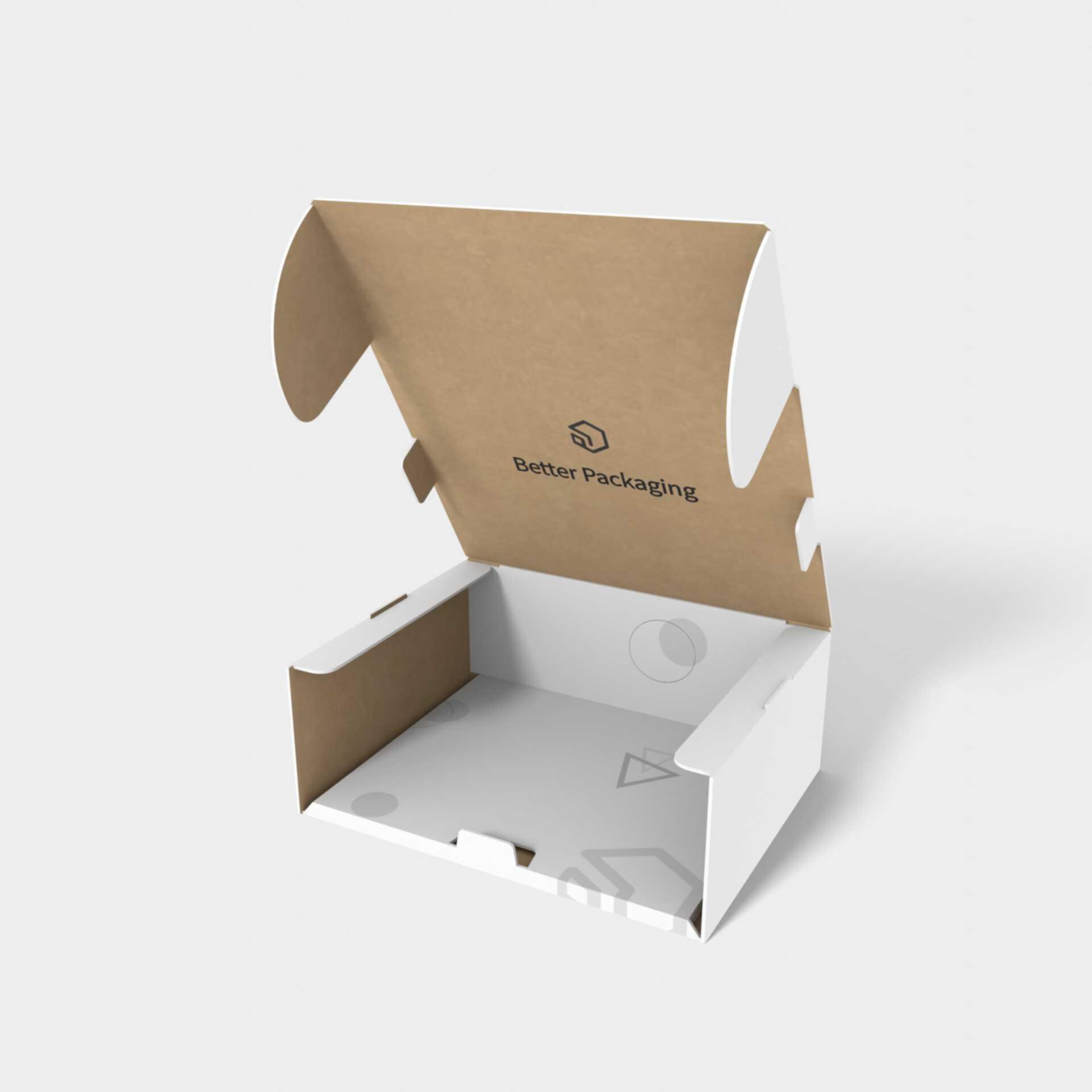 Flip top boxes polygonal mailer inserts — Corrugated board