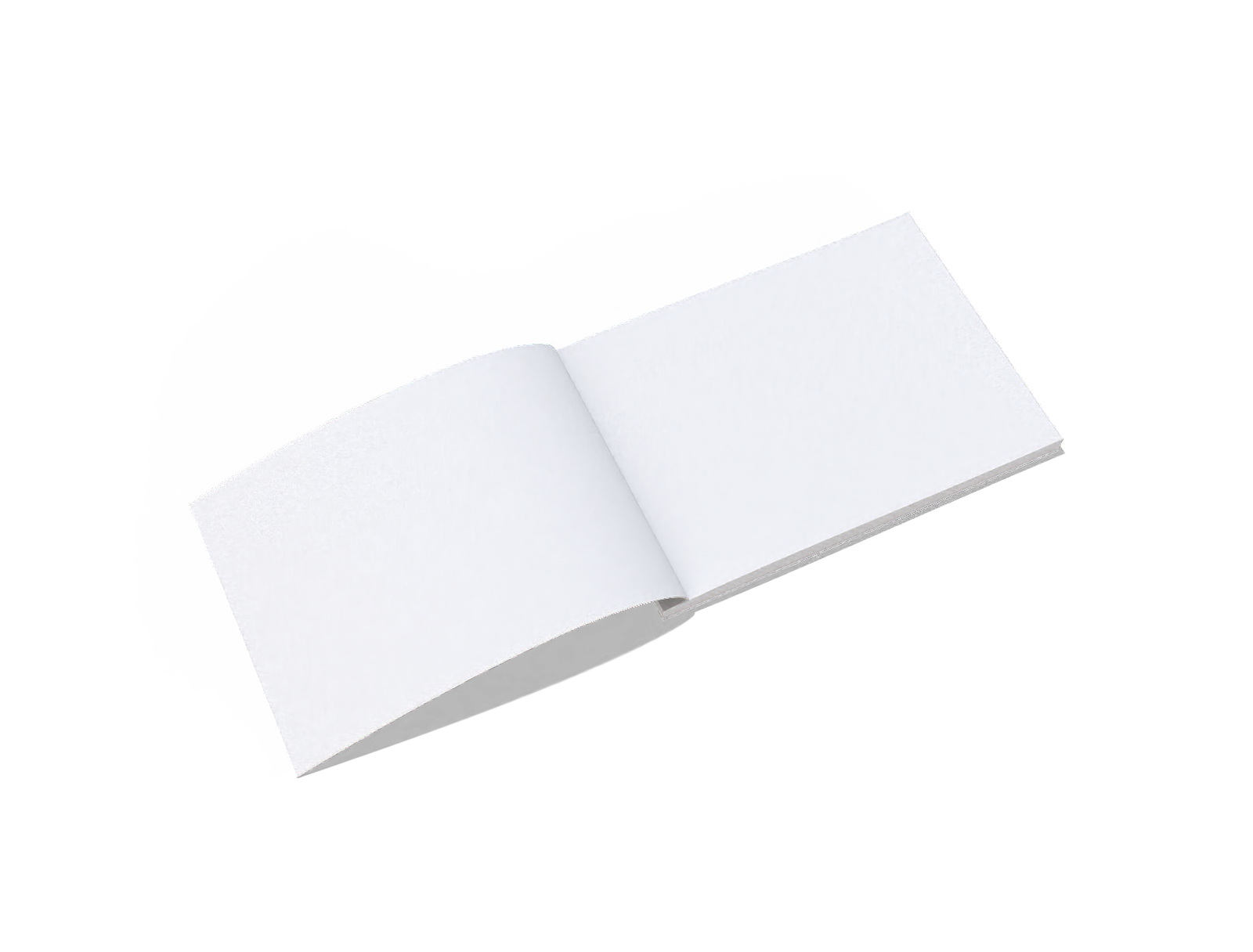 Open Brochure — White paperboard