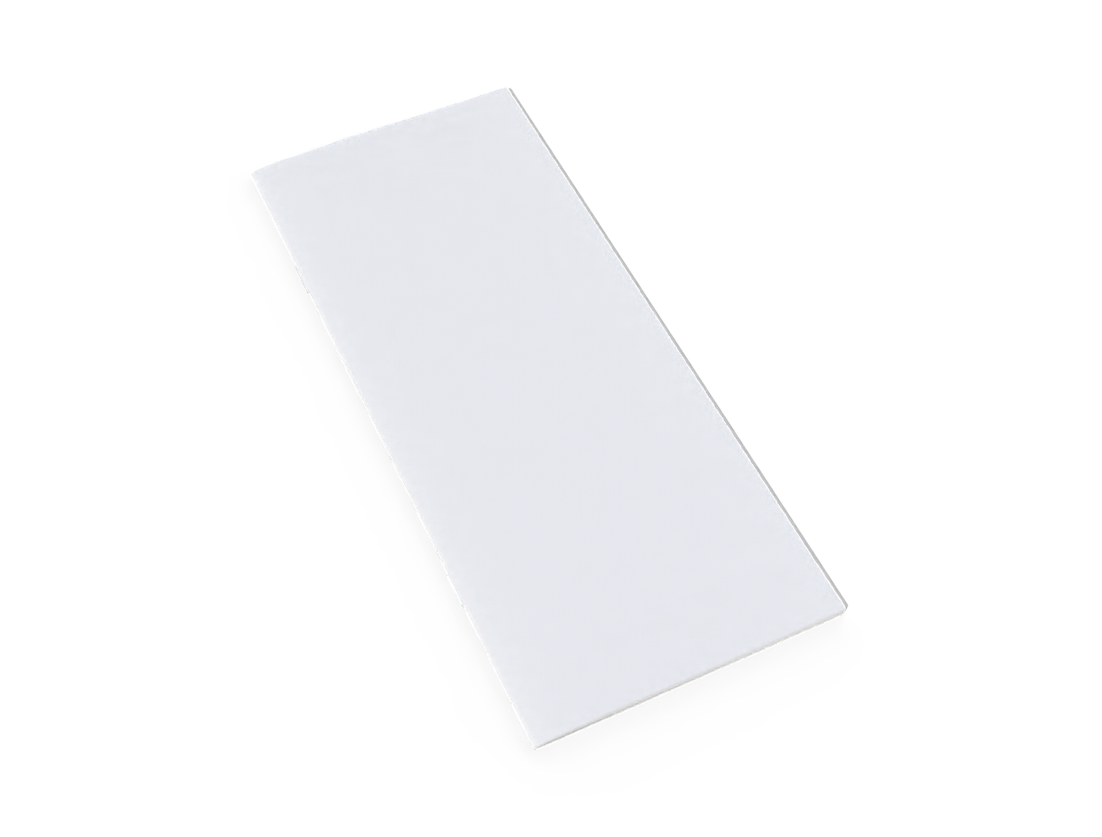 Leaflet brochure — White paperboard