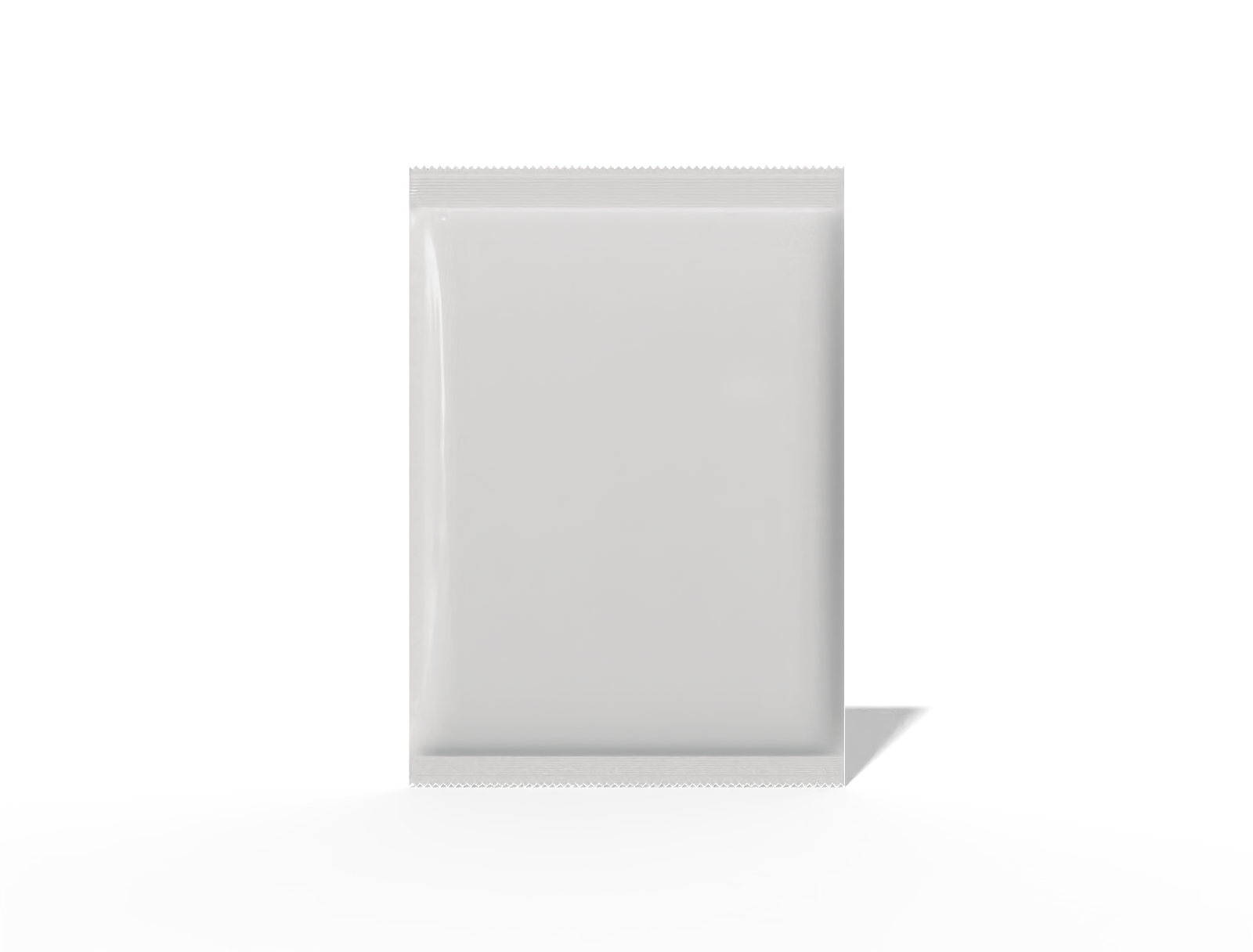 14 × 20 three-side seal coffee sachet — Glossy plastic