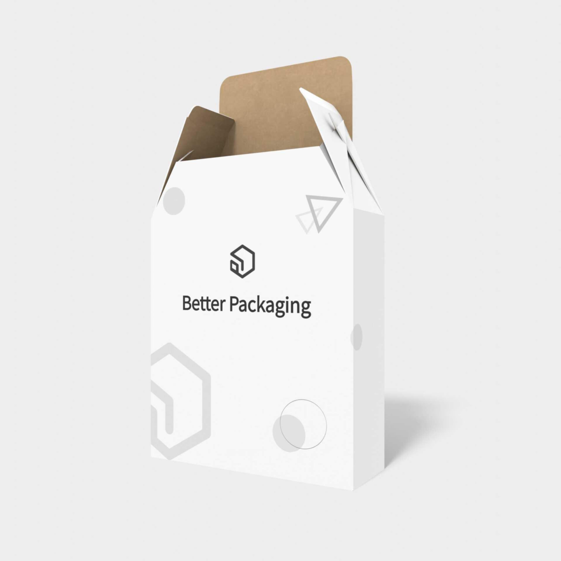 Tuck end box variations auto lock bottom angled — White paperboard