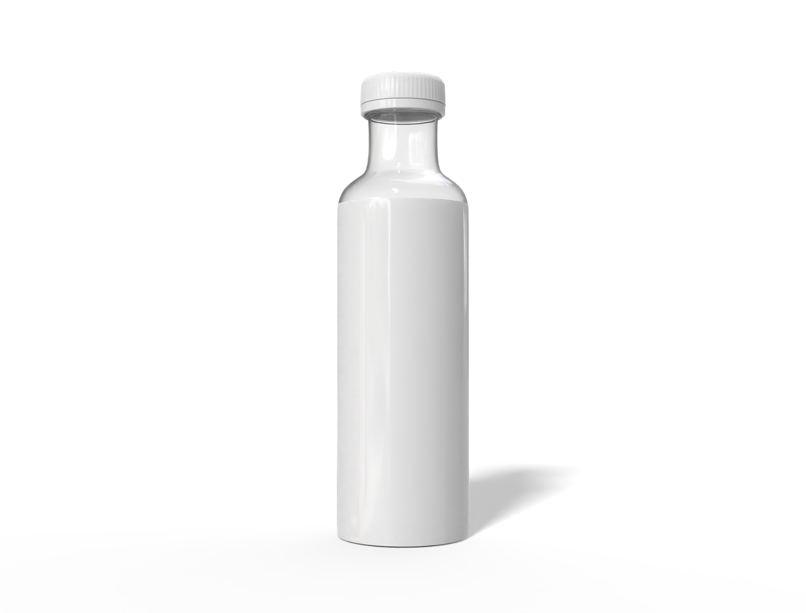 520 ml plastic drink bottle — Clear glossy plastic