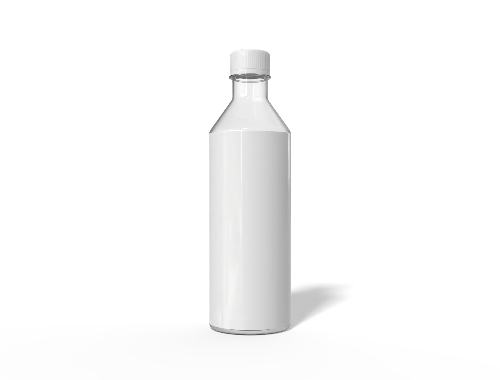 450 ml plastic juice bottle — Clear glossy plastic