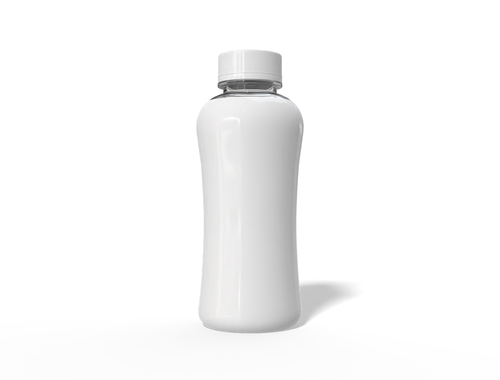 435 ml plastic drink bottle — Clear glossy plastic