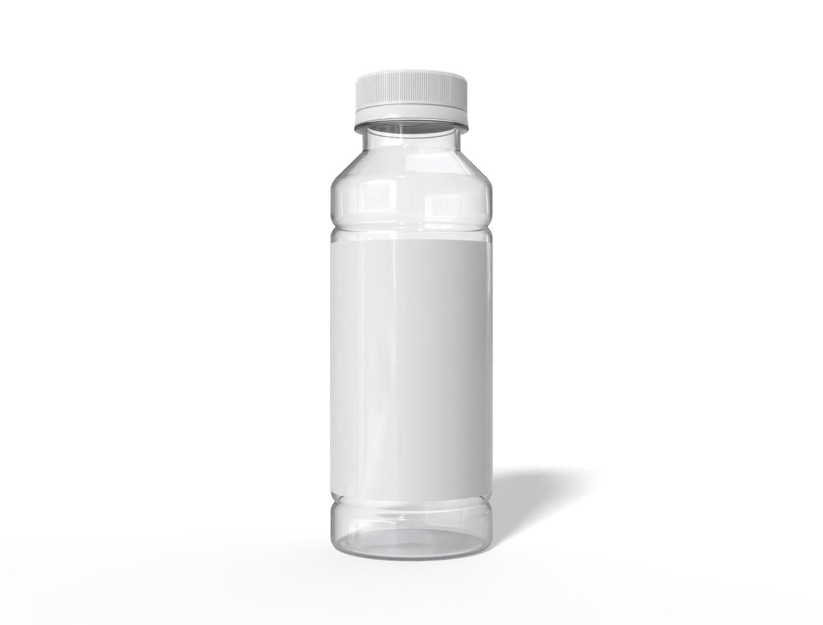 300 ml plastic juice bottle — Clear glossy plastic