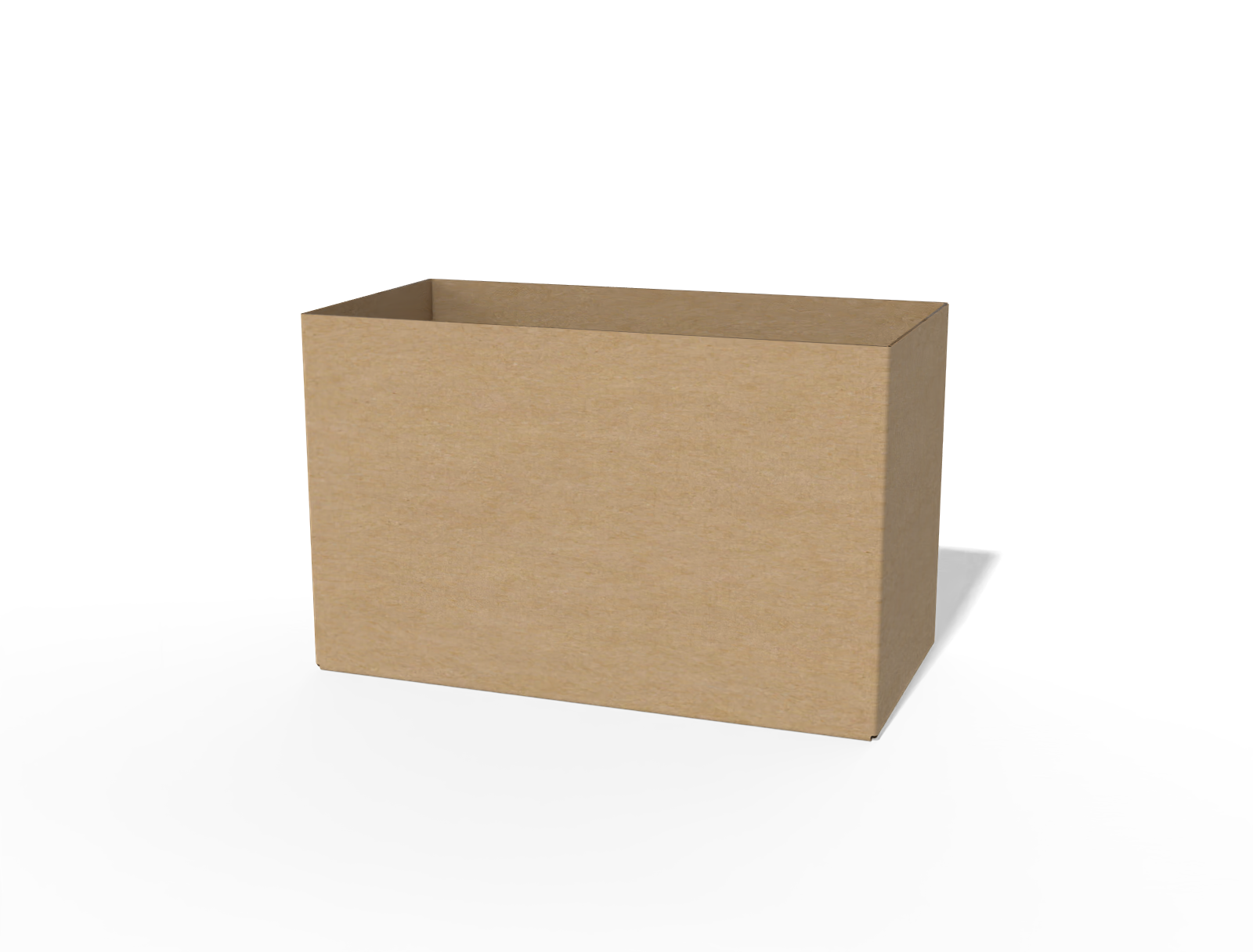 FEFCO 0200 half slotted container (HSC) — B-flute corrugated board