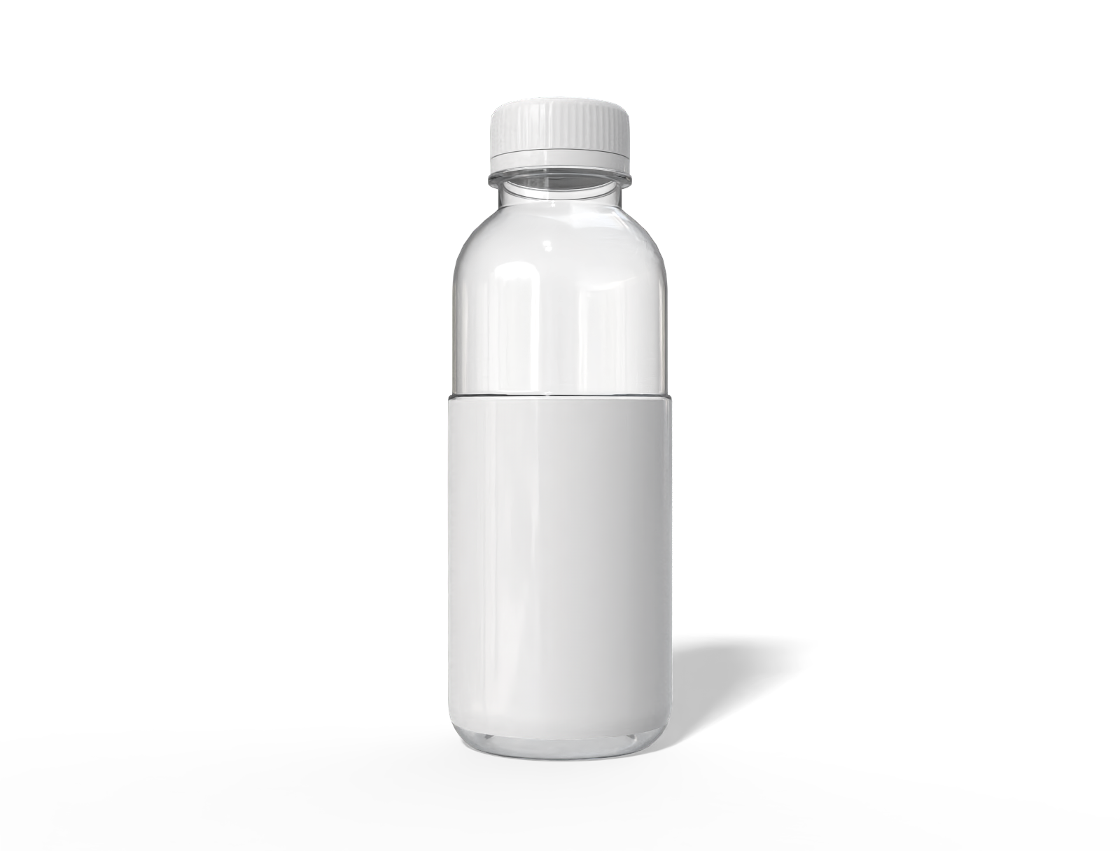 500 ml plastic juice bottle — Clear glossy plastic