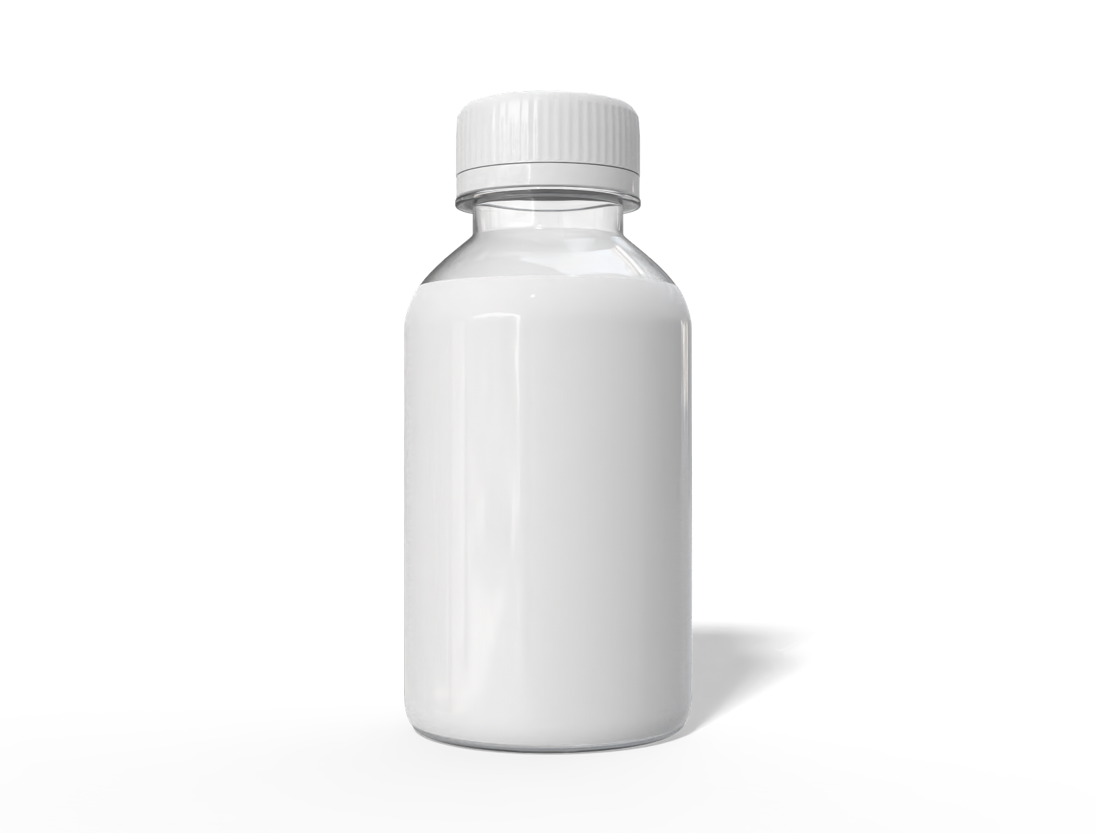 350 ml plastic coffee bottle — Clear glossy plastic