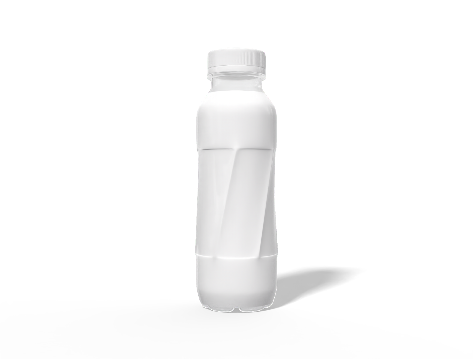 300 ml plastic drink bottle — Clear glossy plastic