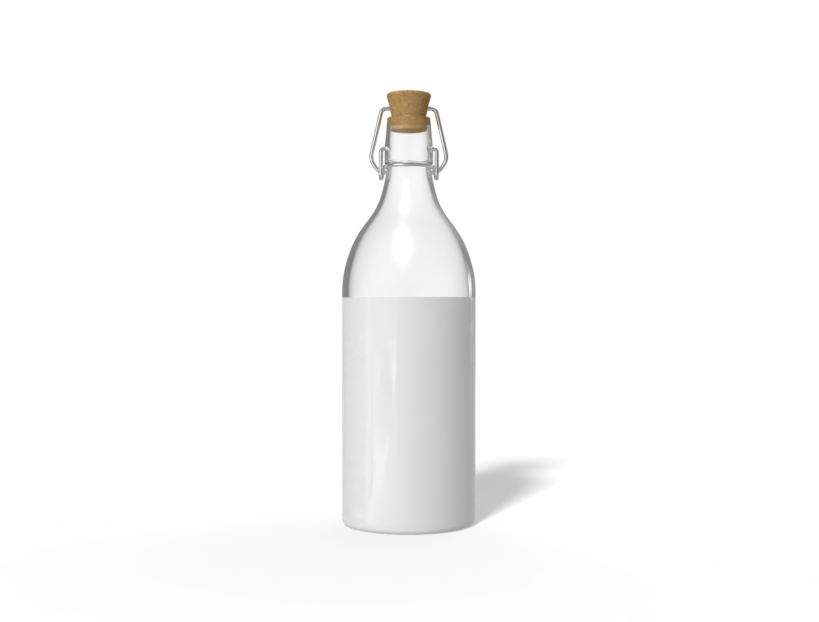 1000 ml glass drink bottle — Glossy glass