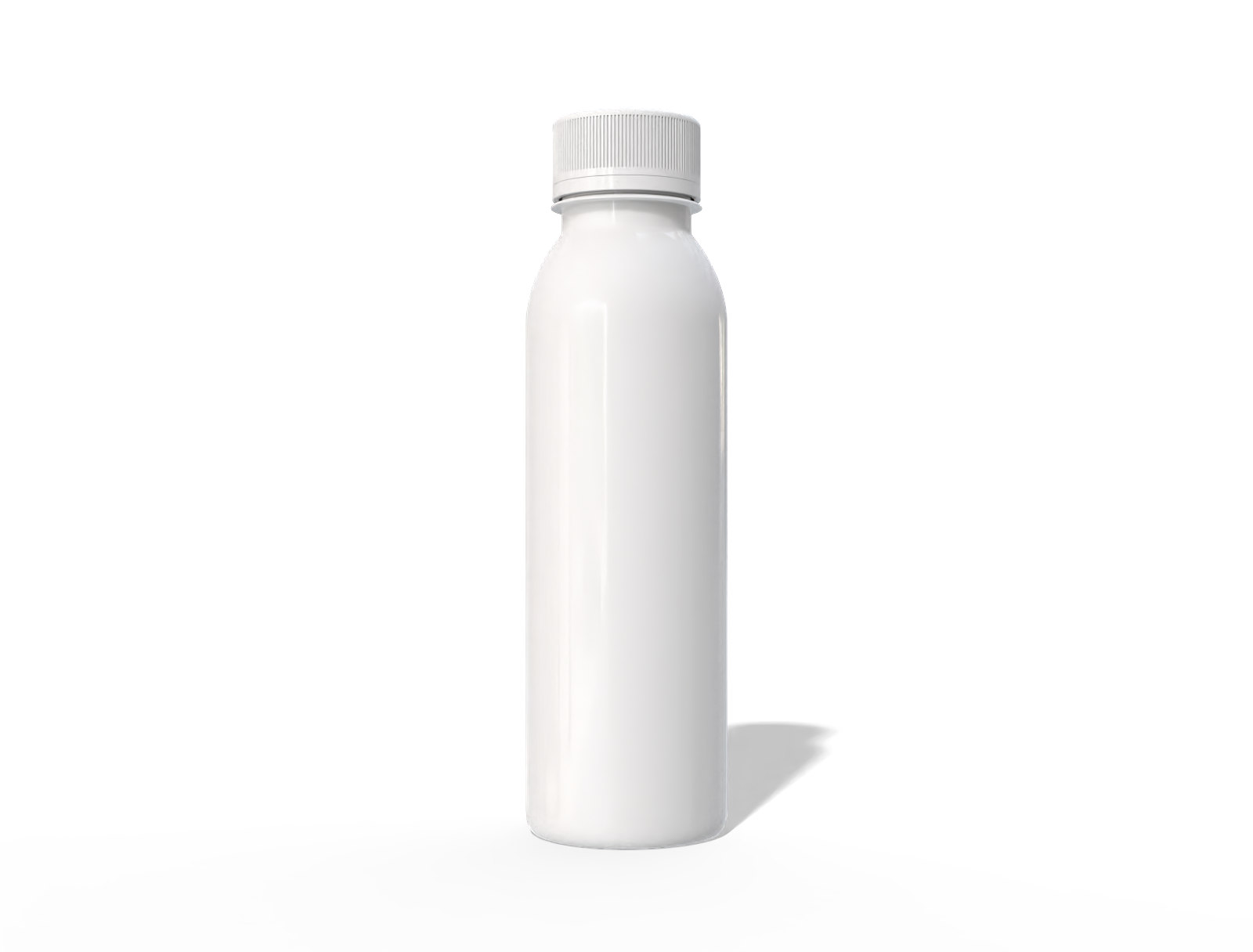 Plastic milk bottle — Glossy plastic
