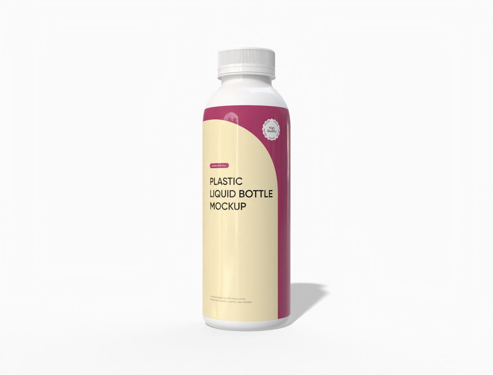 500 ml plastic milk bottle — Matte plastic
