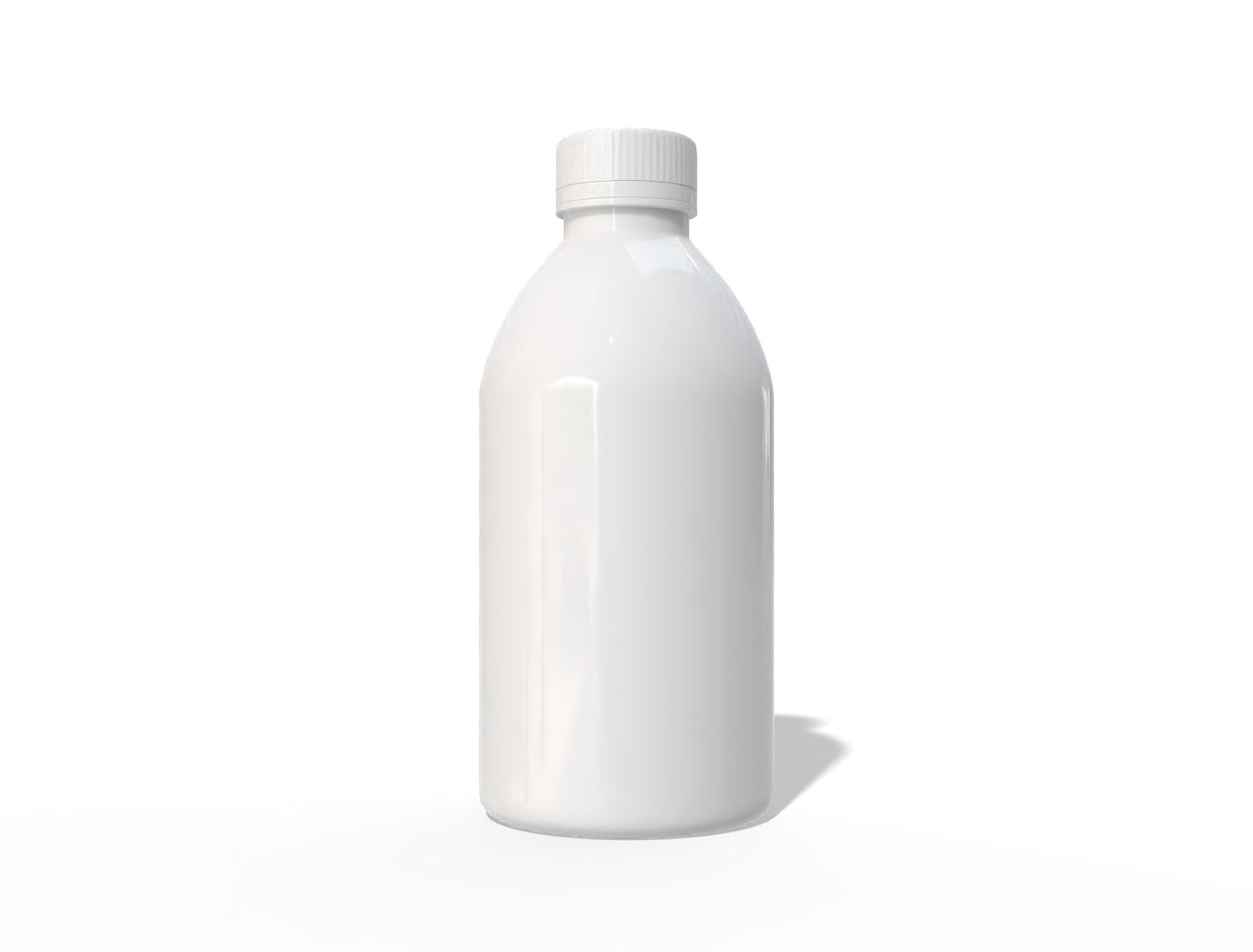 1 L plastic milk bottle — Glossy plastic