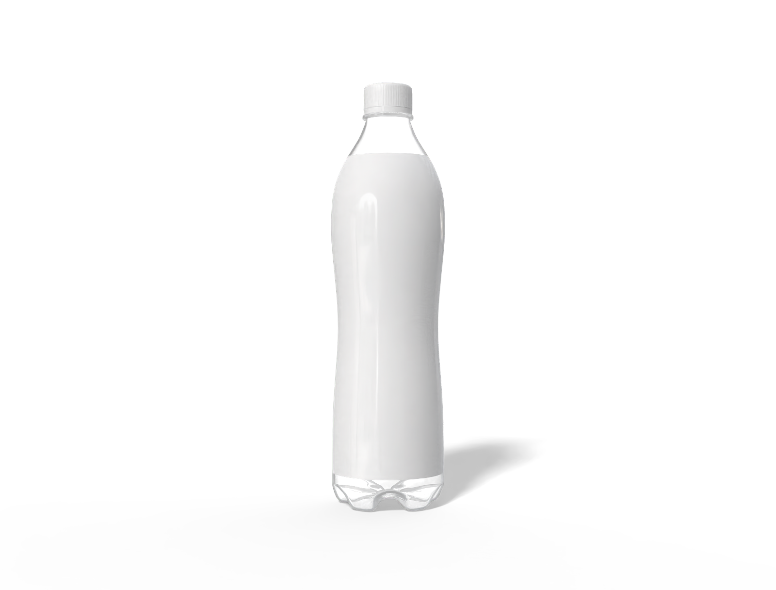 Plastic drink bottle — Clear glossy plastic